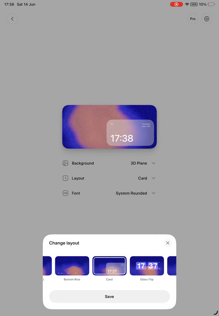 Step #24: Click the 'Save' button at the bottom of the 'Change layout' pop-up.