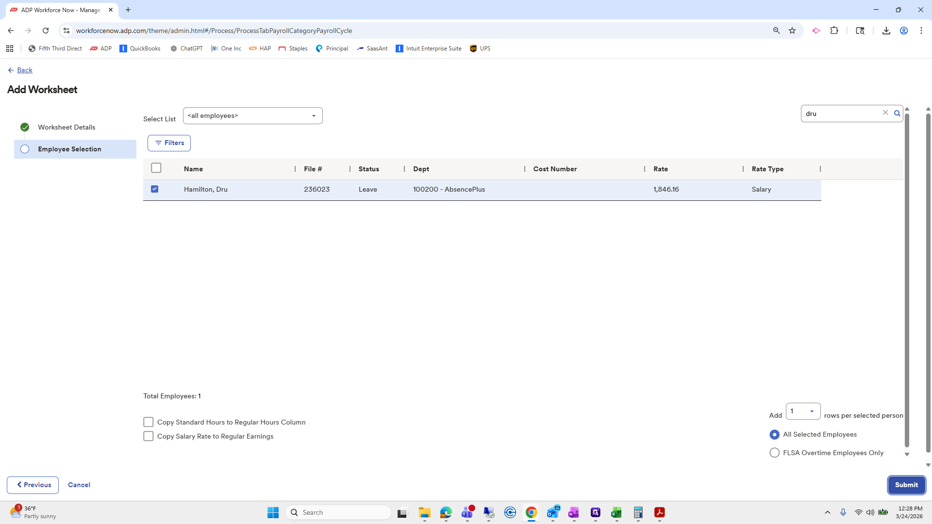 Step #297: Drag "Submit"