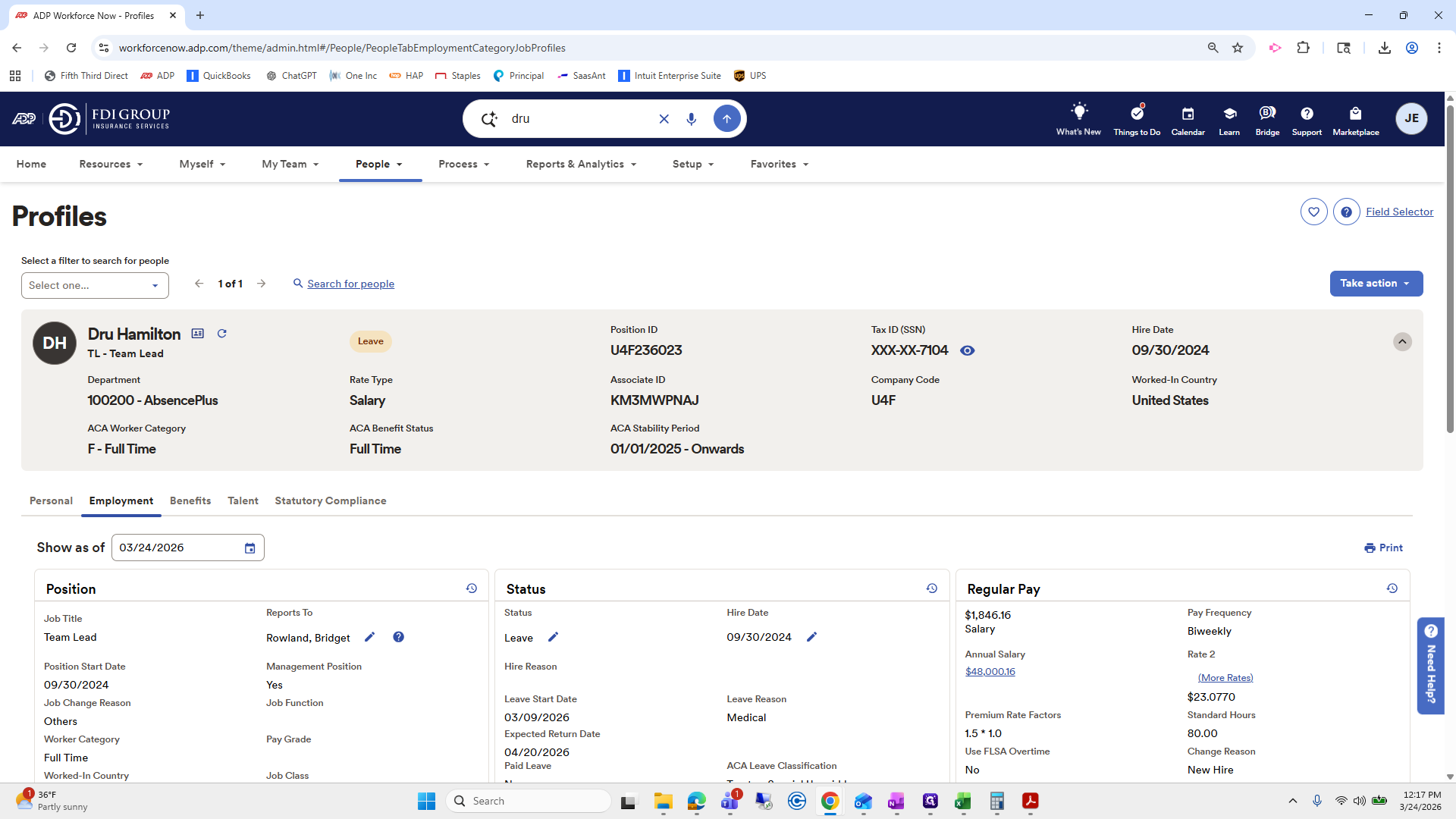 Step #148: Click on "Dru Hamilton с"