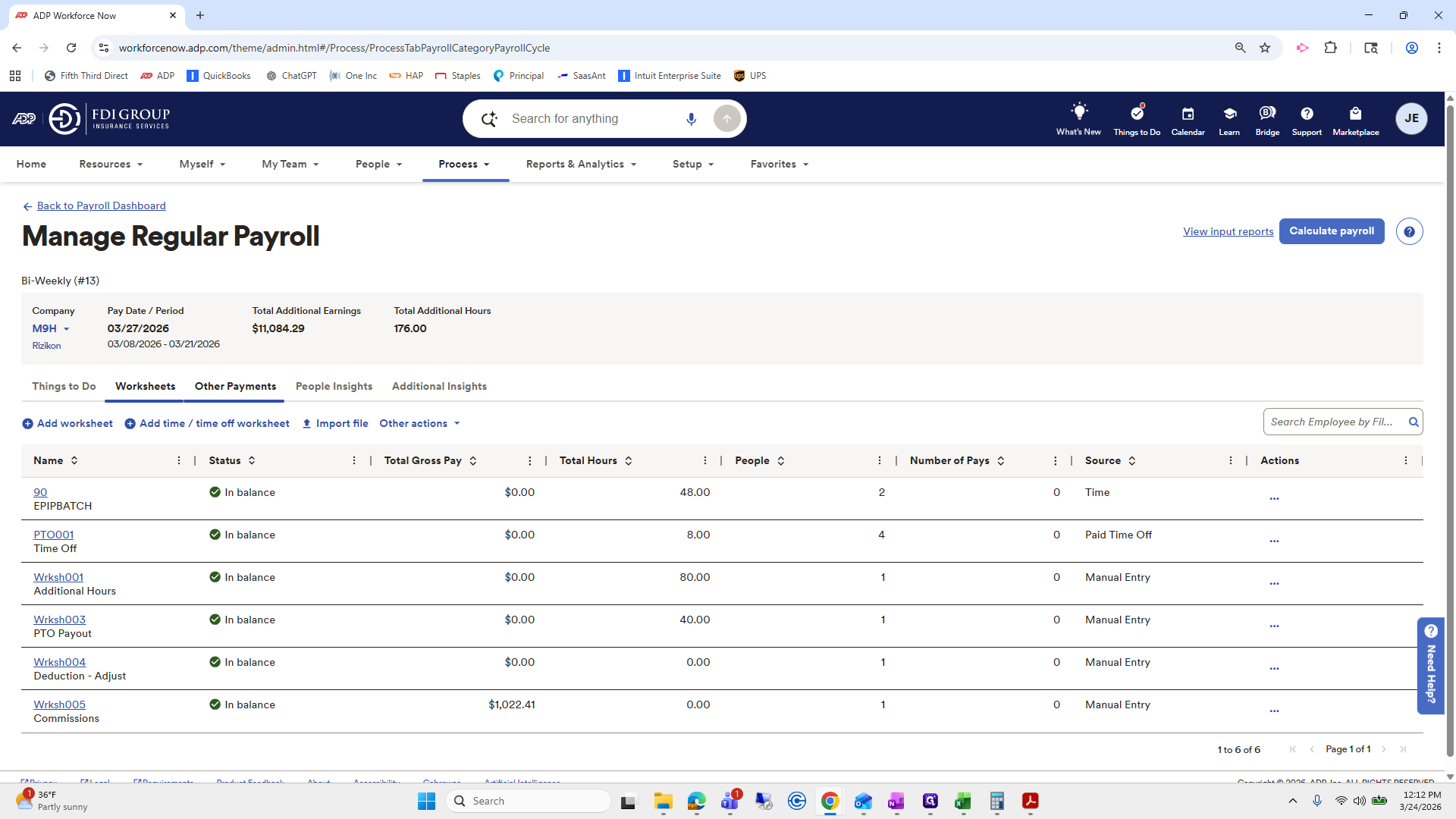 Step #14: Click on "Other Payments"