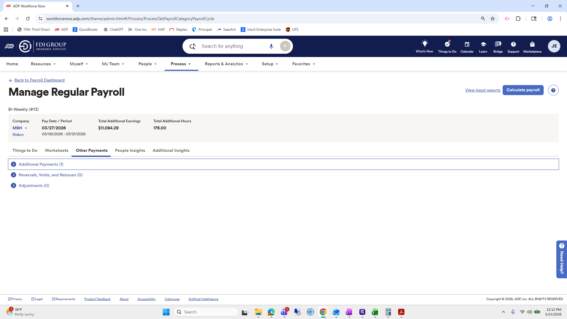 Step #15: Click on "Additional Payments"
