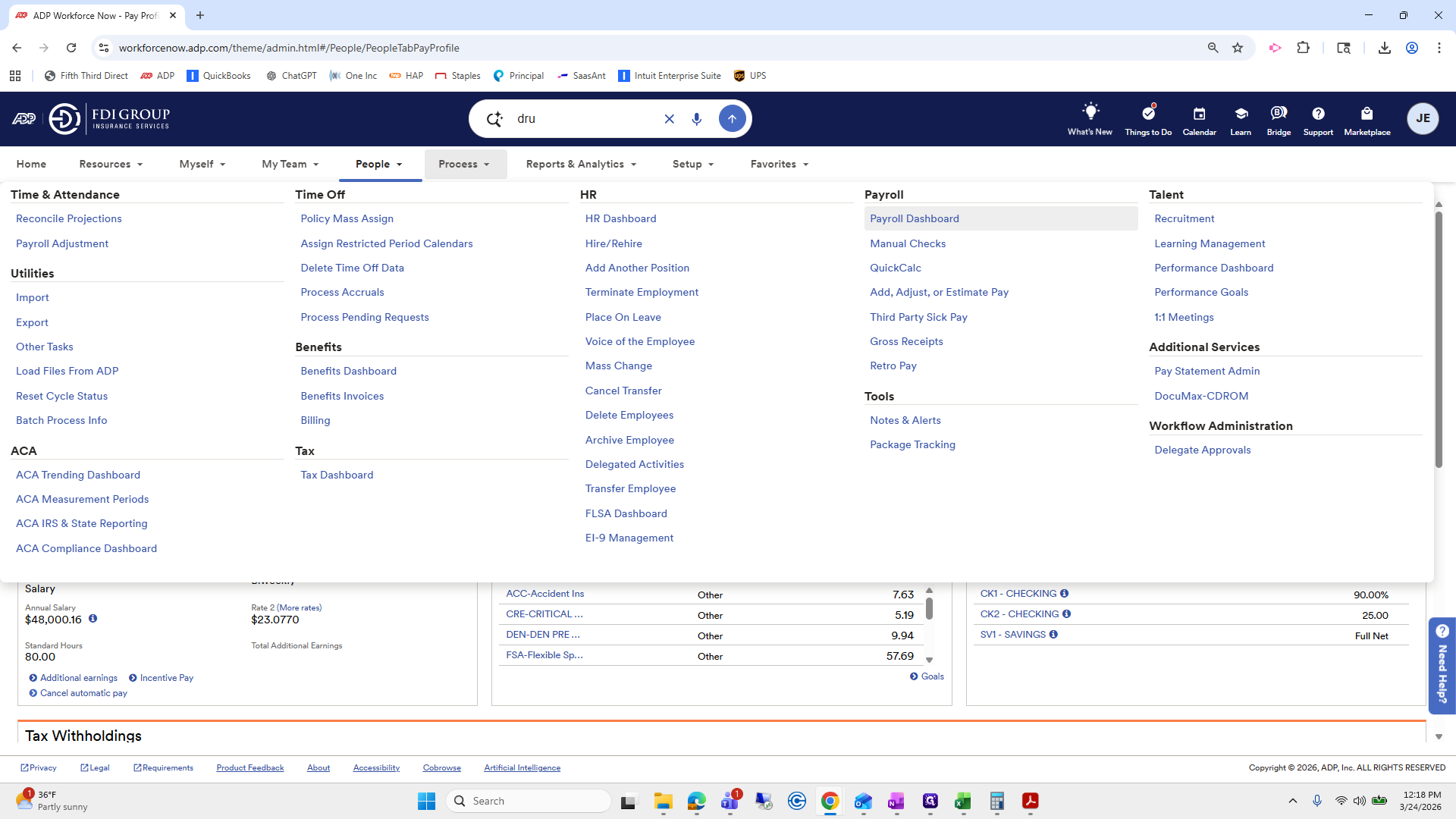 Step #178: Click on "Payroll Dashboard"