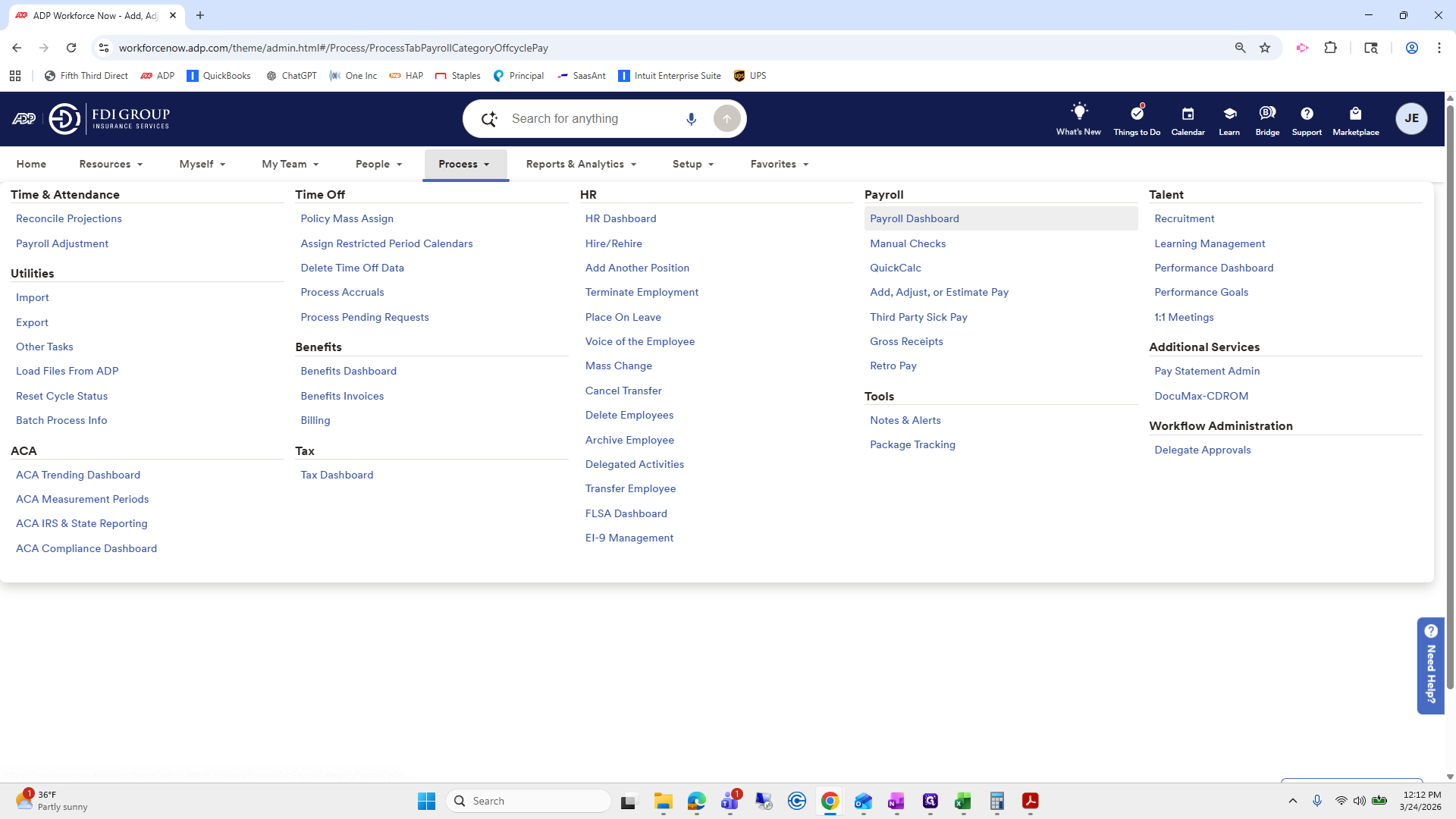 Step #12: Click on "Payroll Dashboard"