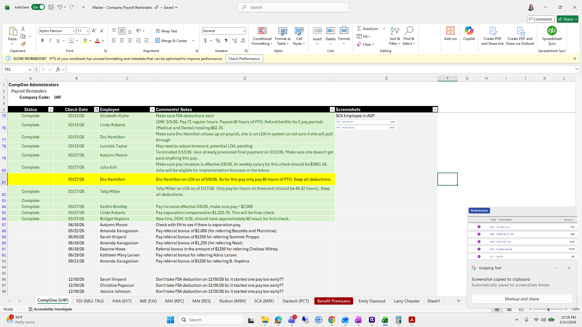 Step #160: Click on "FSA - Flexible Spendi"