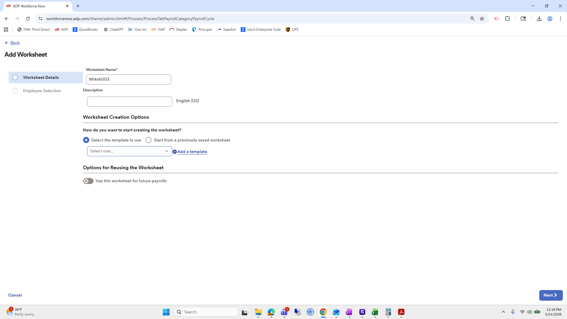 Step #181: Click on "Select one ..."