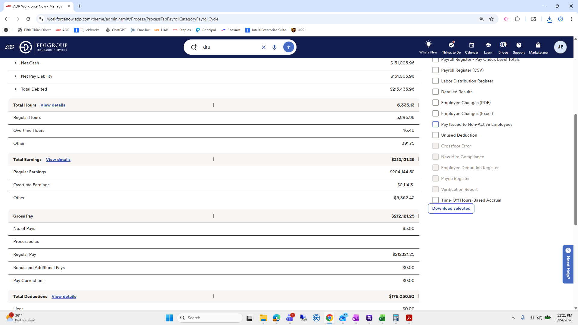 Step #219: Click on "Unused Deduction"