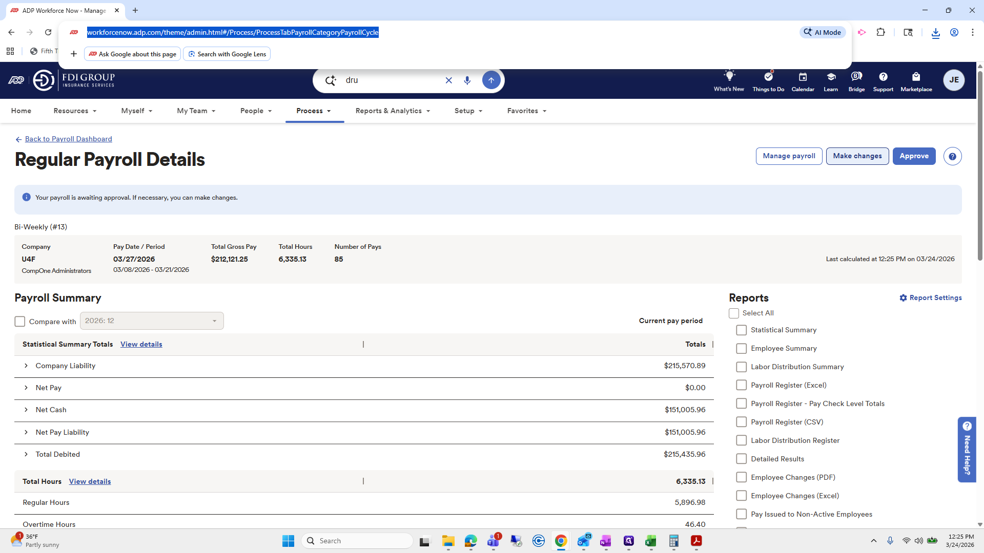 Step #257: Click on "Make changes"