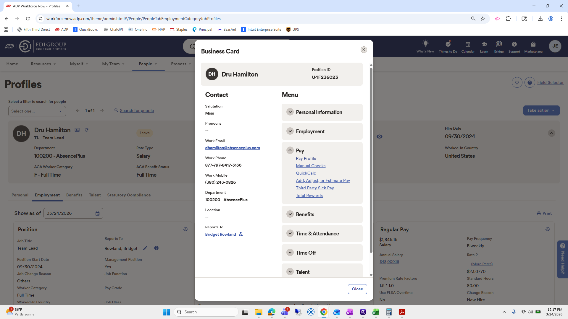 Step #150: Click on "Pay Profile"