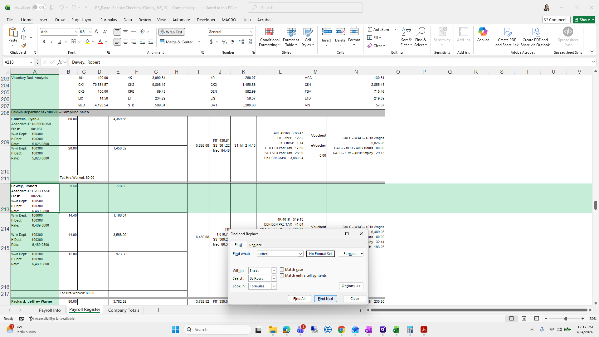 Step #125: Click on "Find Next"