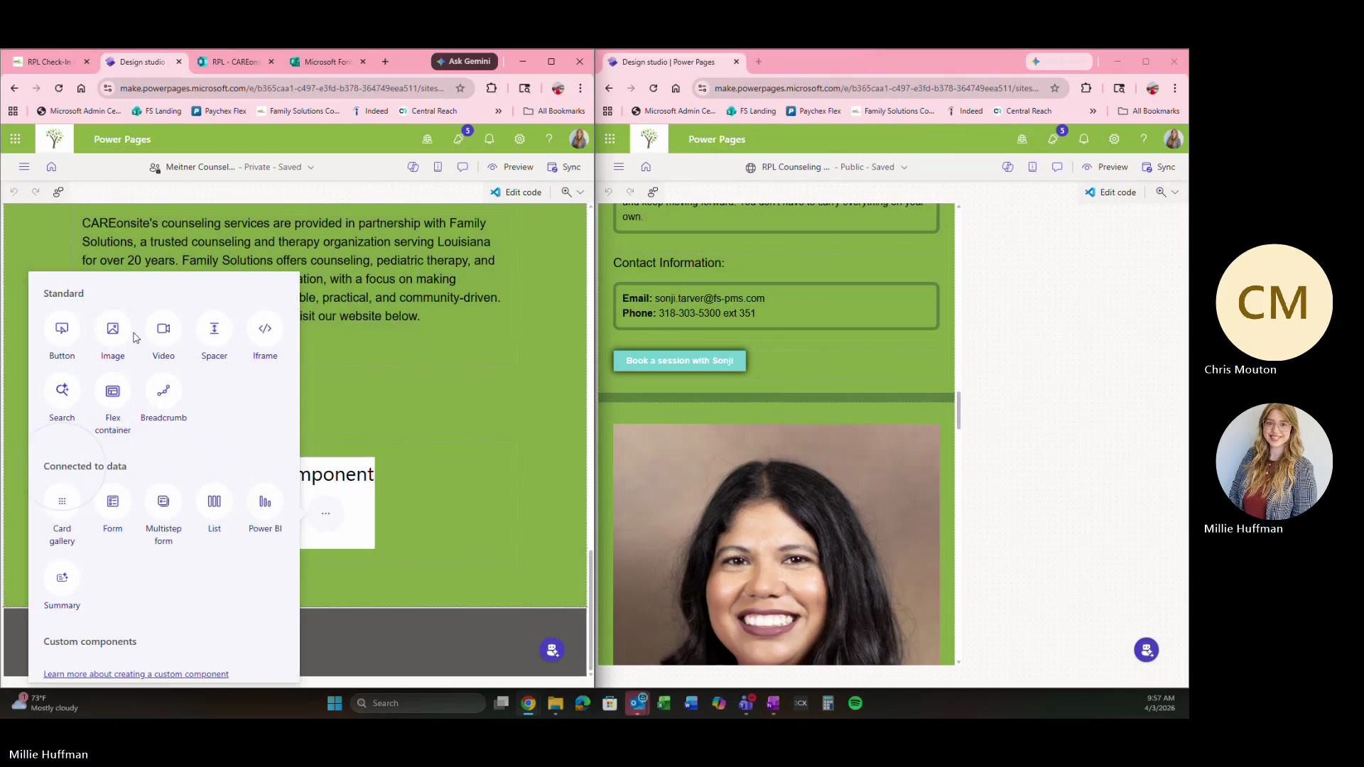 Step #2: Select Image to upload counselor photos or site graphics.