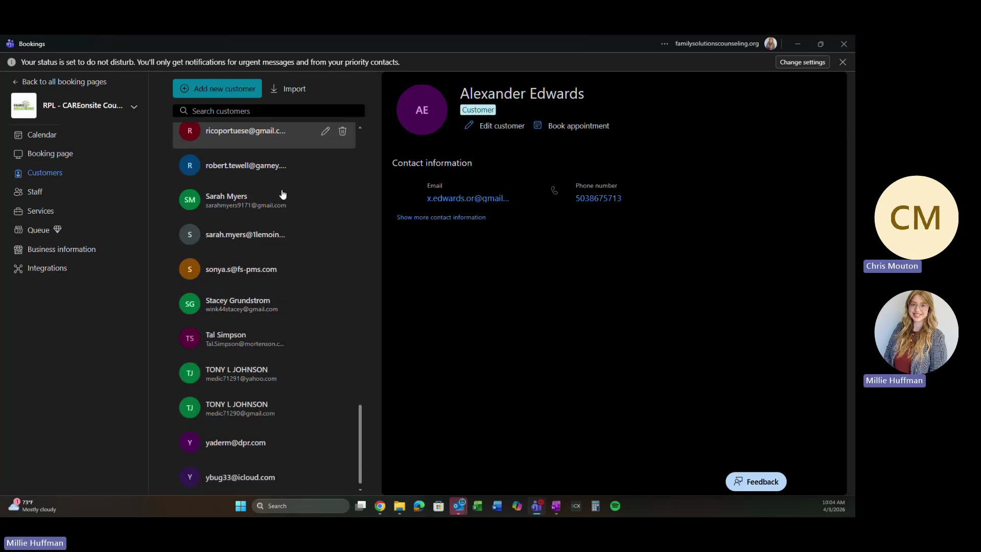 Step #1: Click Staff in the left sidebar to add team members.
