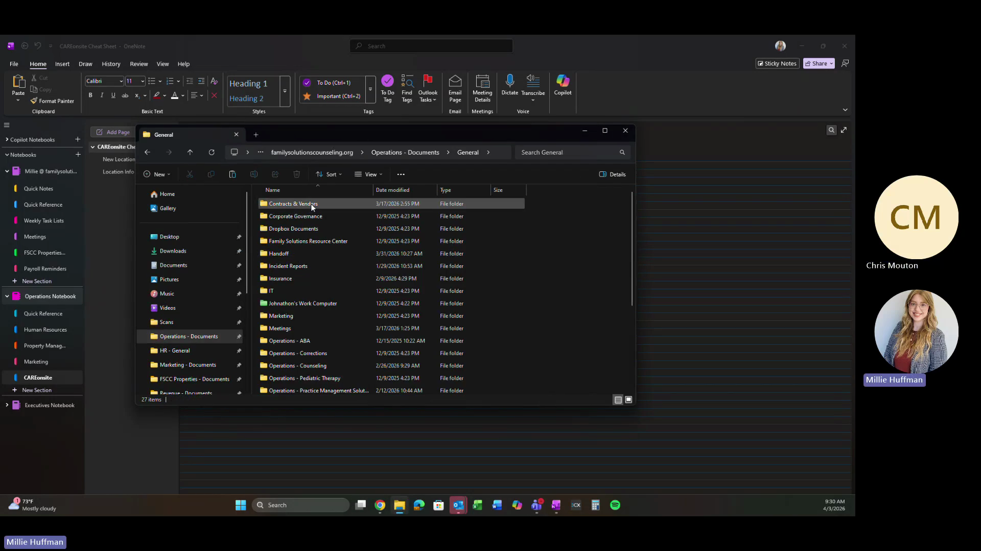Step #2: Double-click the Contracts & Vendors folder.