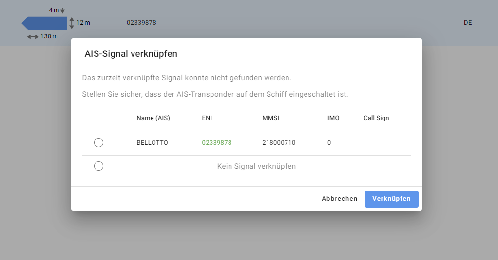 Step #6: AIS-Signal verknüpfen.