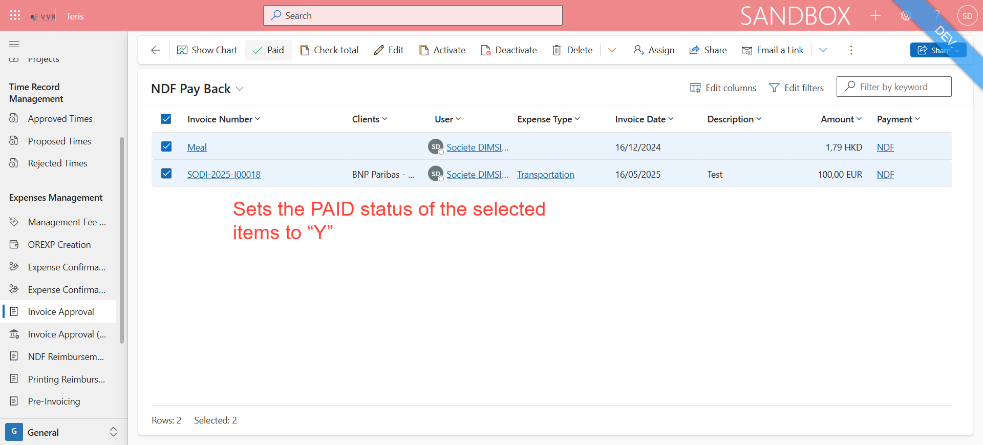 Step #4: Click on "Paid"