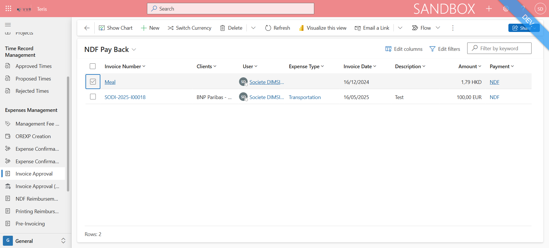 Step #3: Select the entries you want to pay