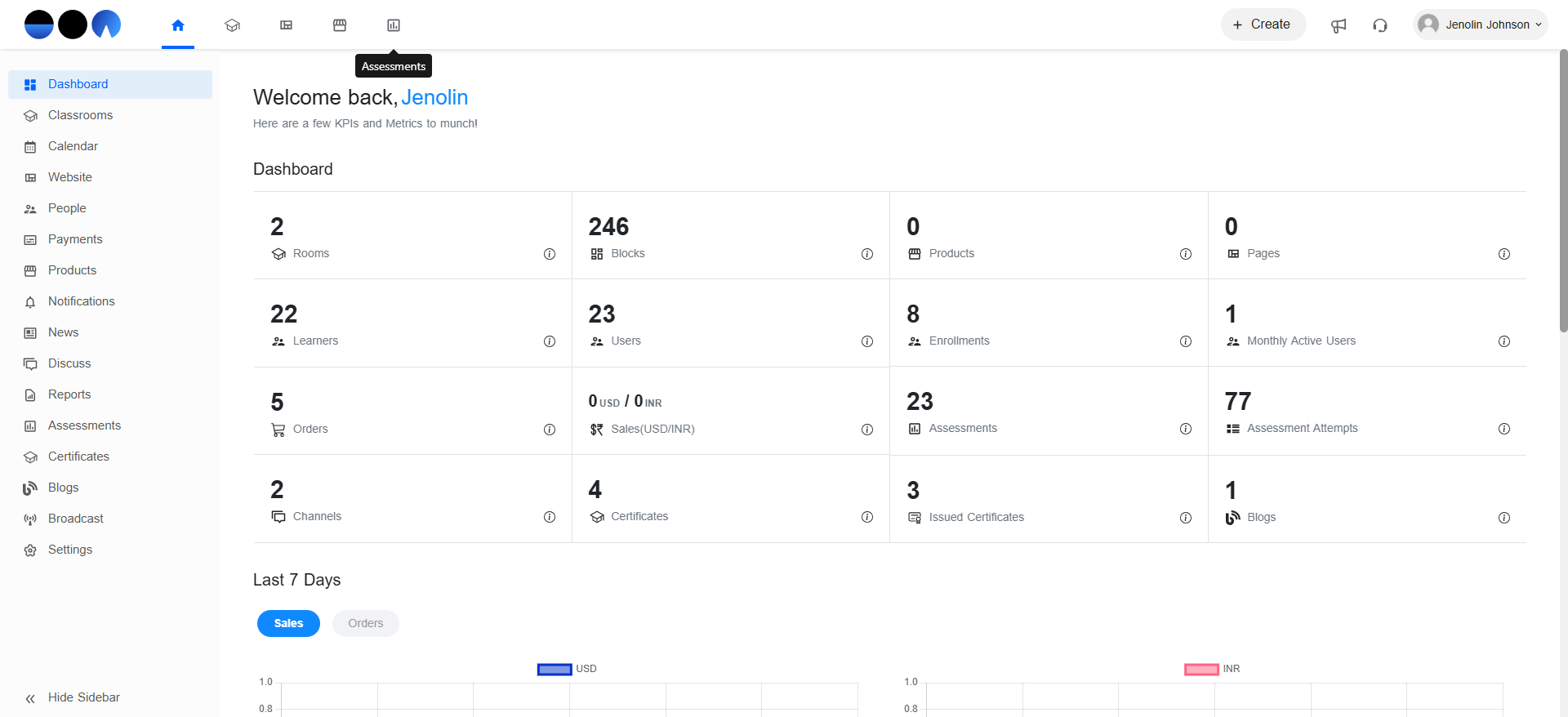 Step #2: Navigate to 'Assessments' from the main dashboard.