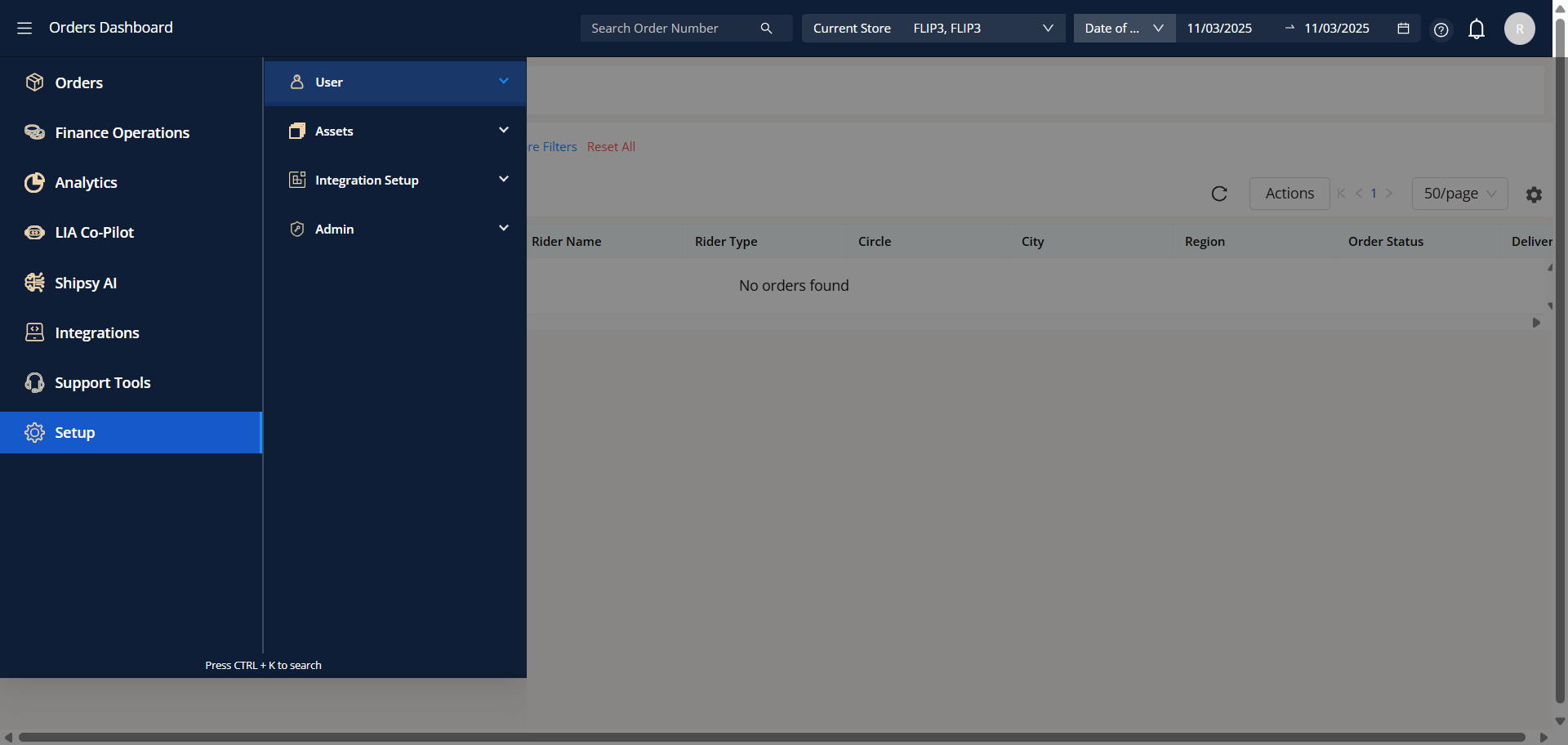 Step #4: In the setup section, please select the 'Users' option.