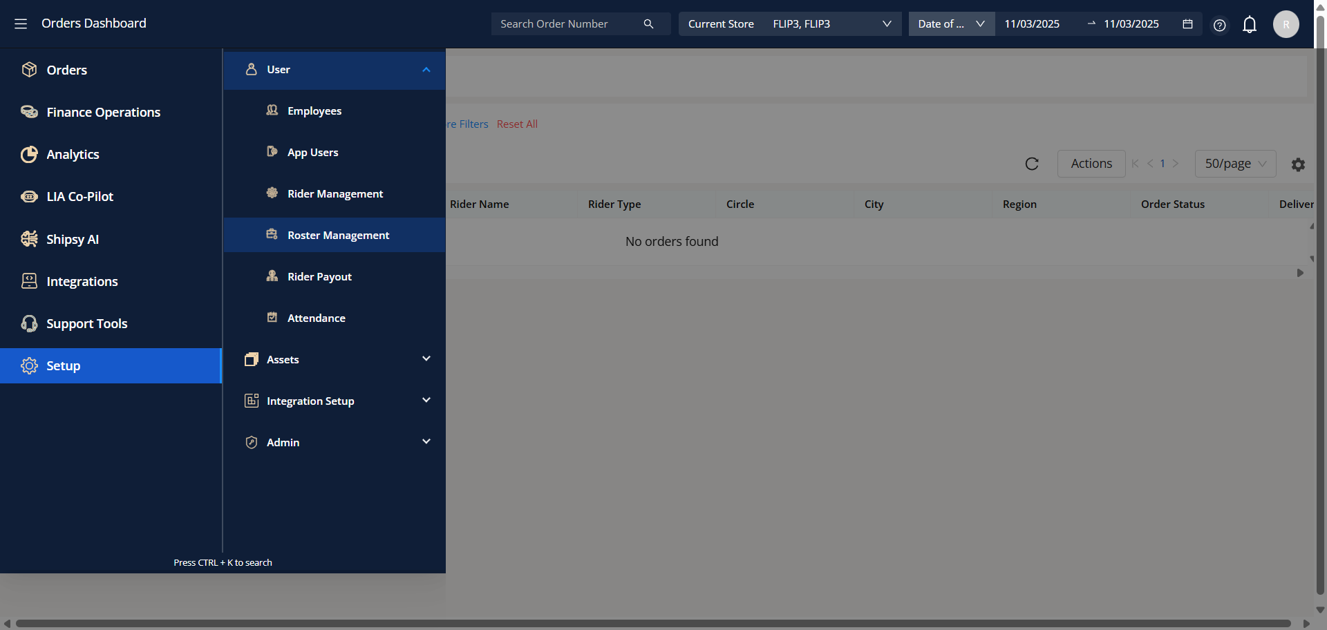 Step #5: To access 'Roster Management,' go to the 'Users' section and select it.