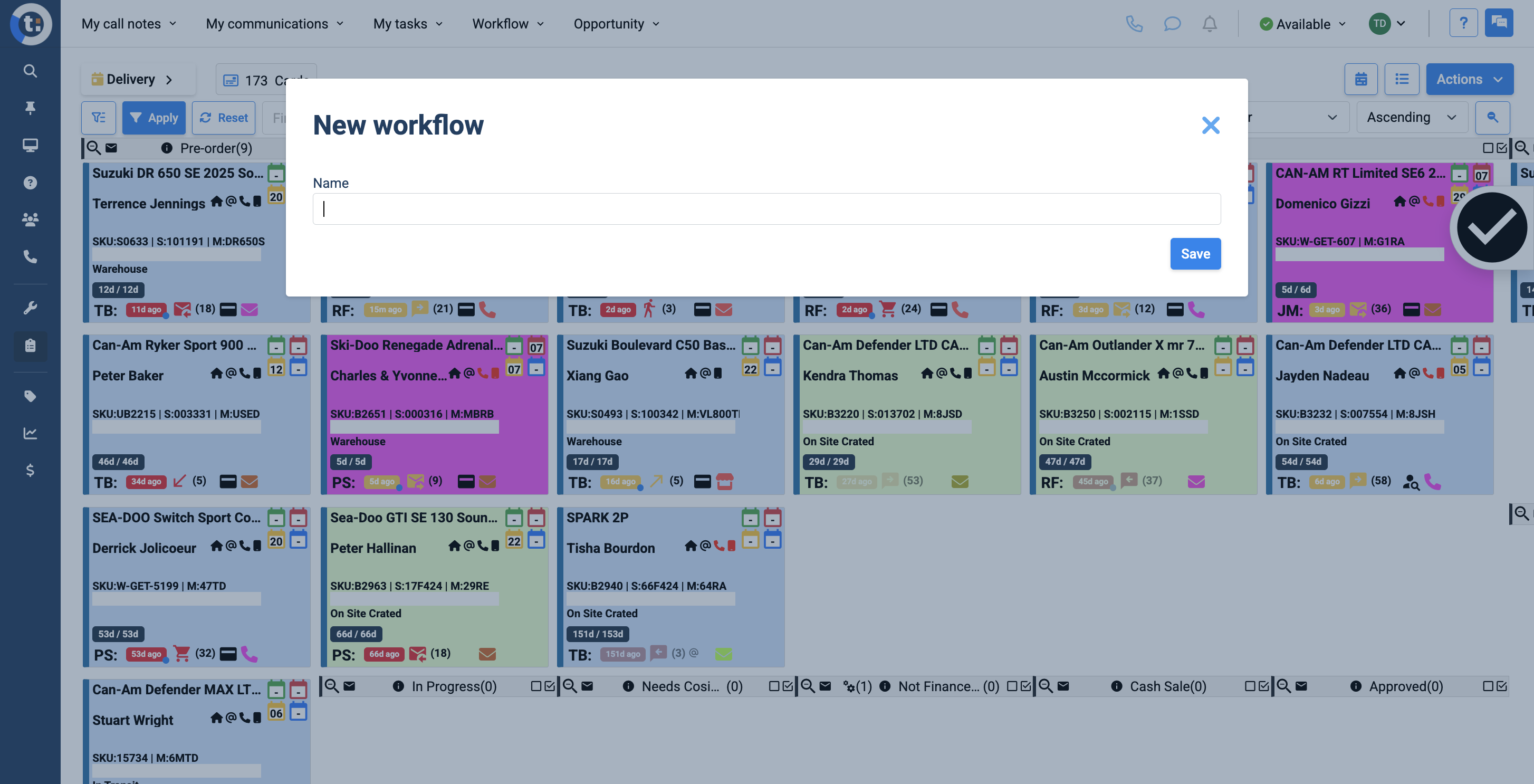 Step #5: Name your workflow and click Save.