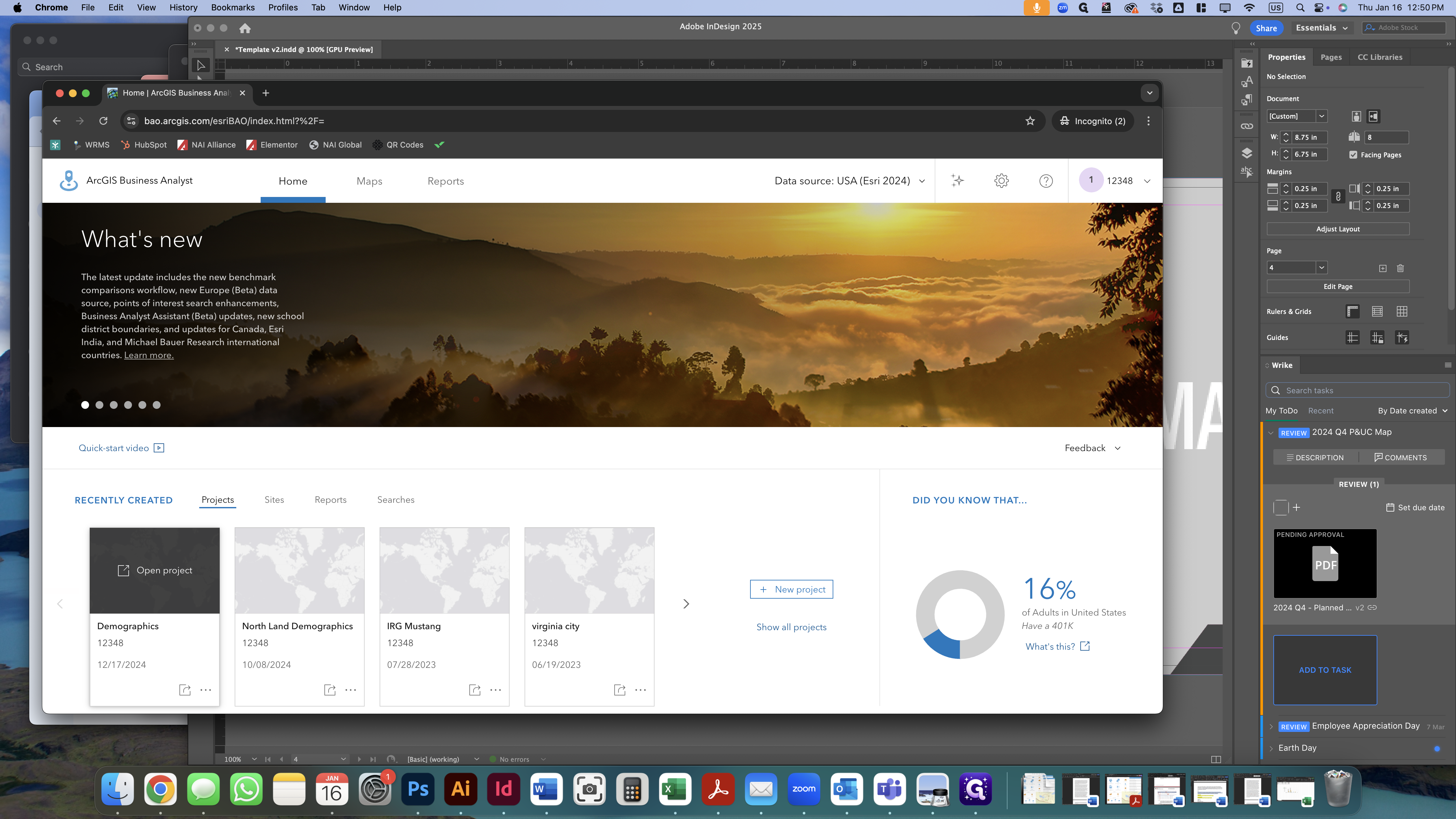Step #7: Open the Demographics project by hovering over the top half of the tile and clicking on "Open project"