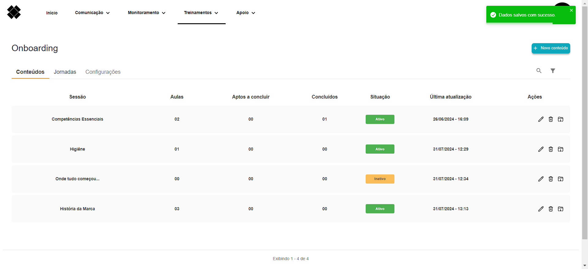 Step #33: Para configurar a jornada é só clicar em 'Jornadas'