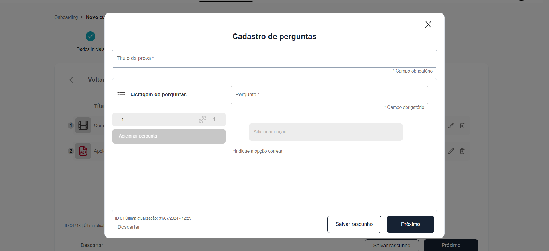 Step #24: Tipo de pergunta em texto faça as perguntas.