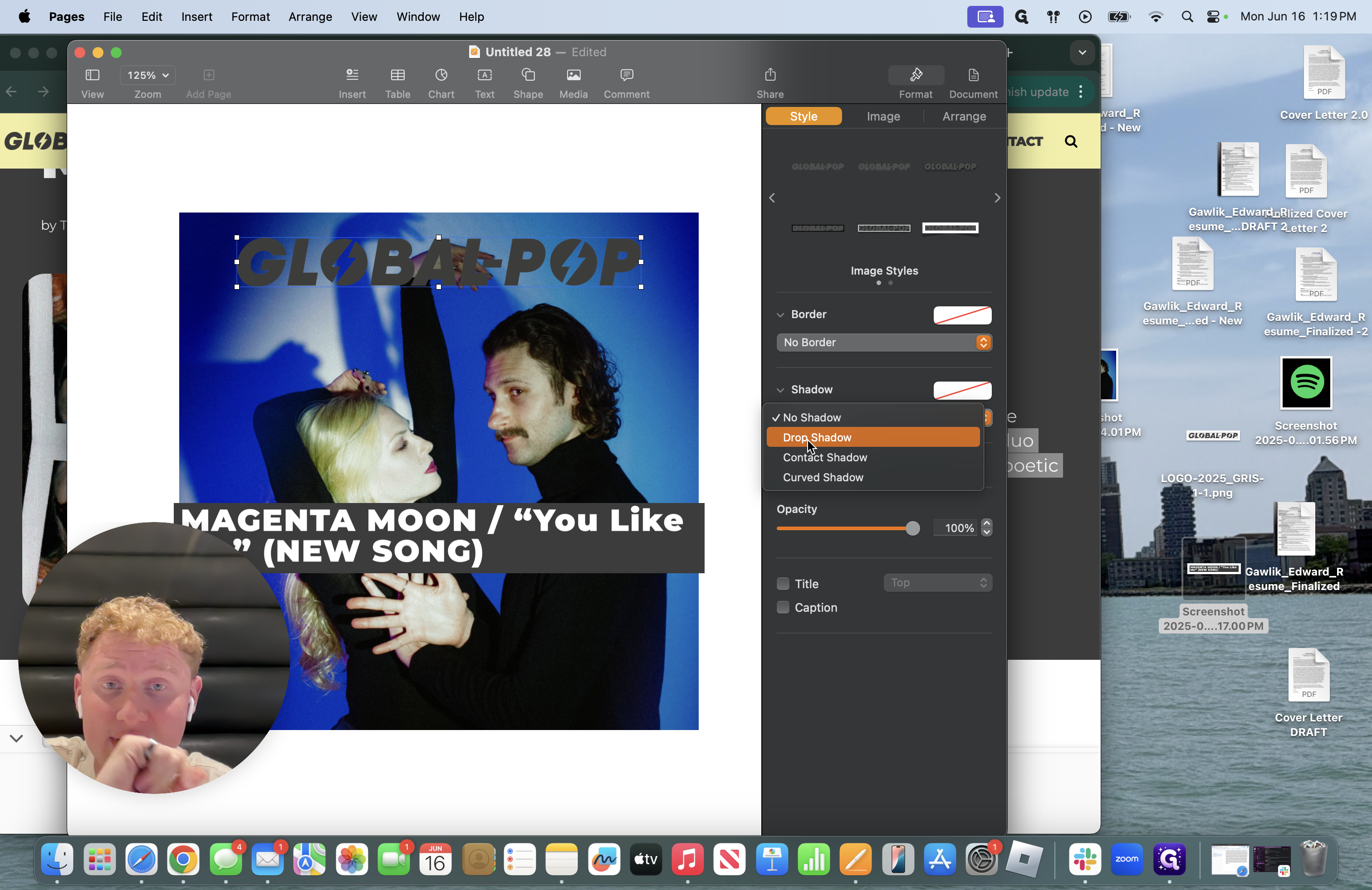 Step #22: Click on the specific shadow you want to use