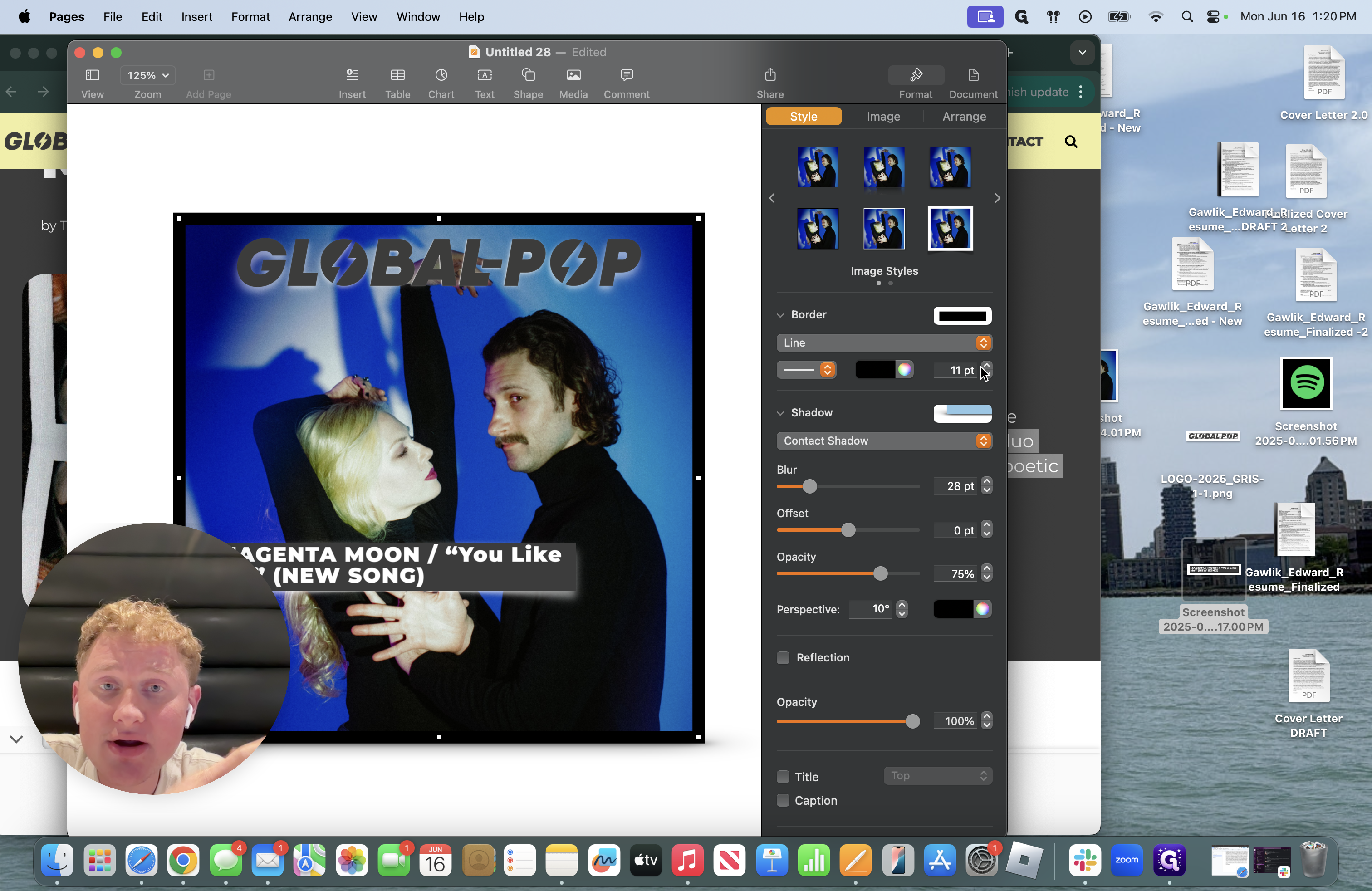 Step #29: Double-click on "pt" if you want to change the thickness of the border