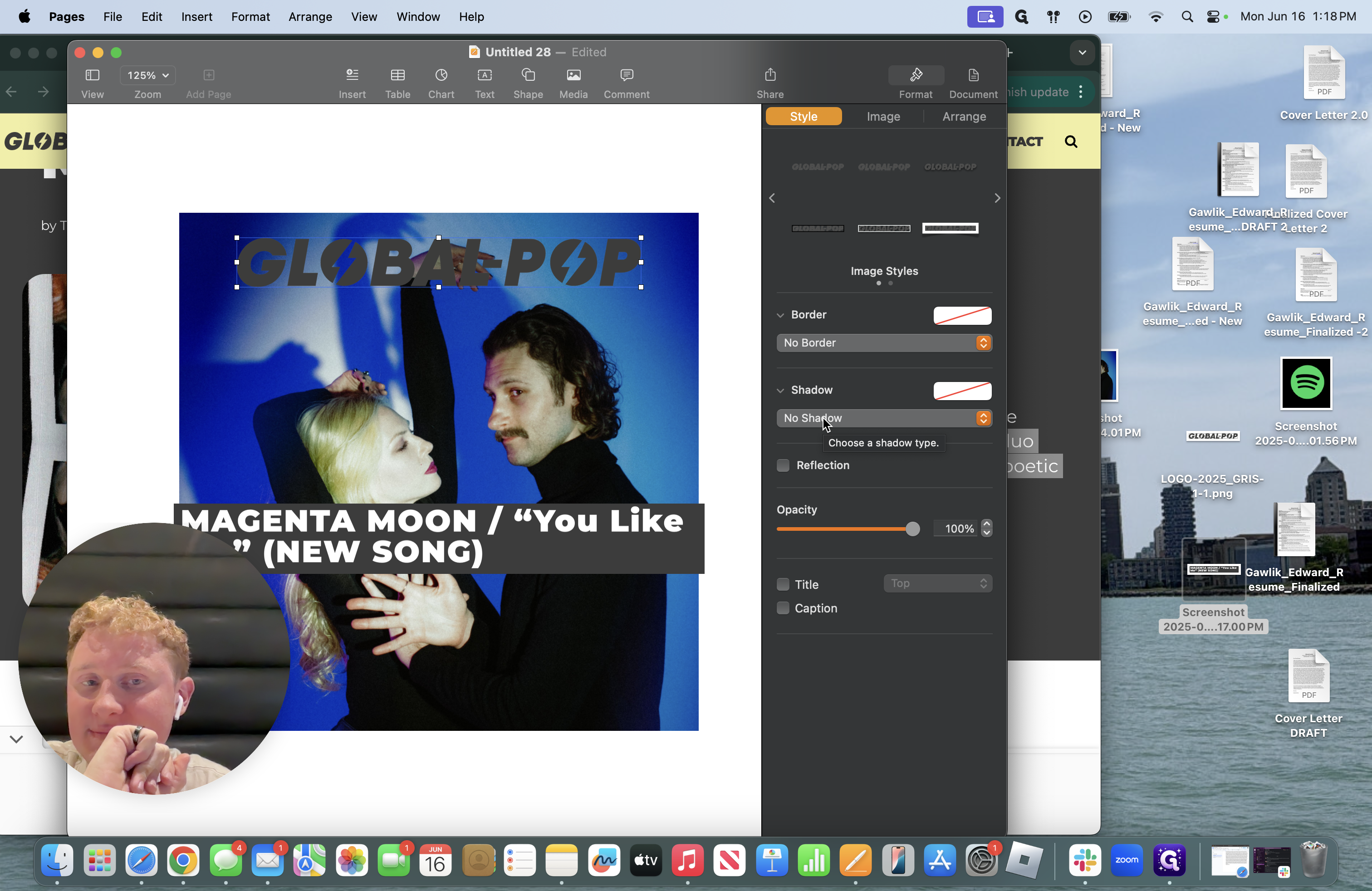 Step #21: Start with playing with the shadow of the outlet title to make it standout 