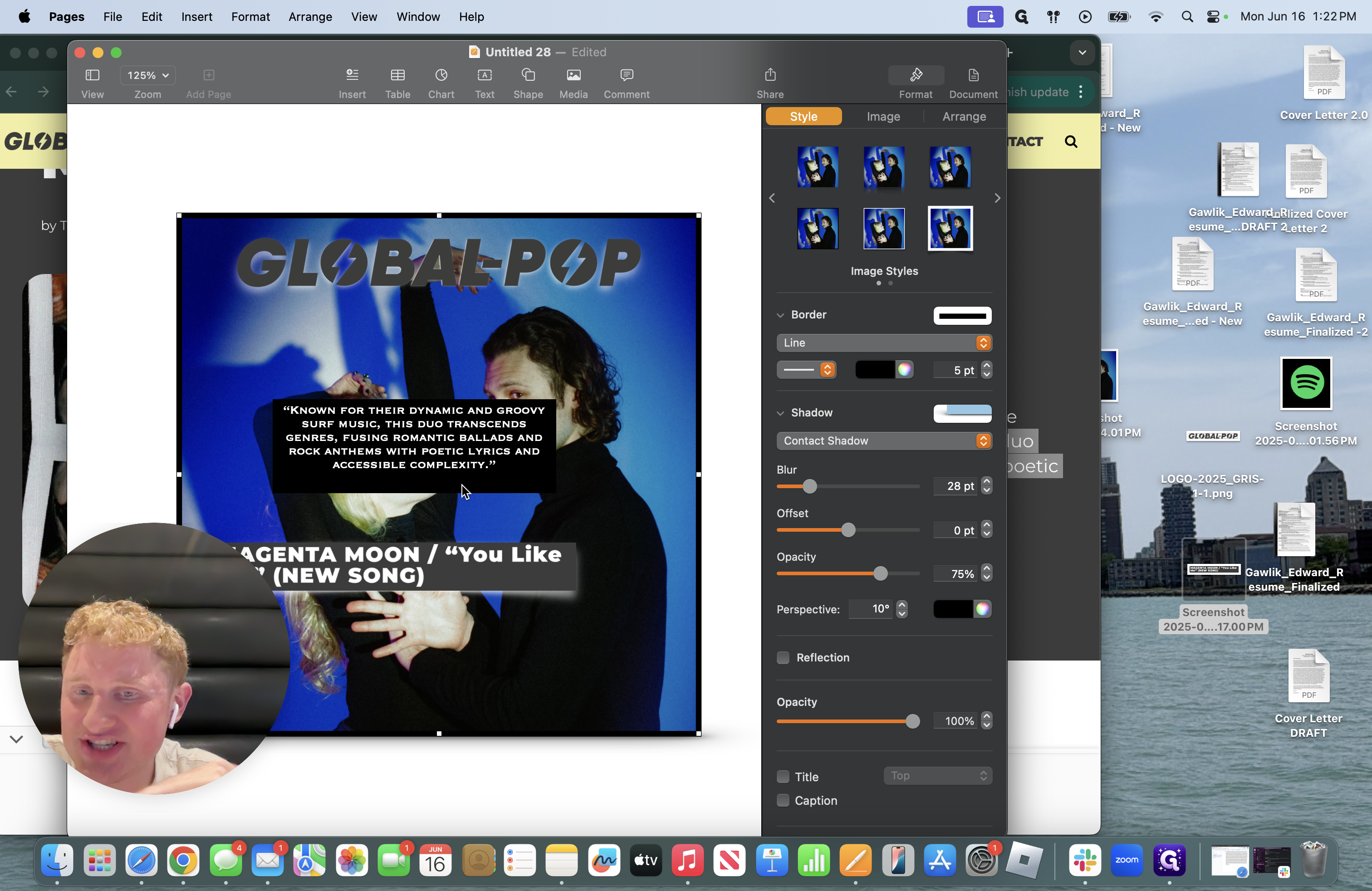 Step #44: Click on the box as a whole to change the shadow of it like you did for everything else and drag the box somewhere to make it look cohesive and nice with the clip and change the color of it if you would like