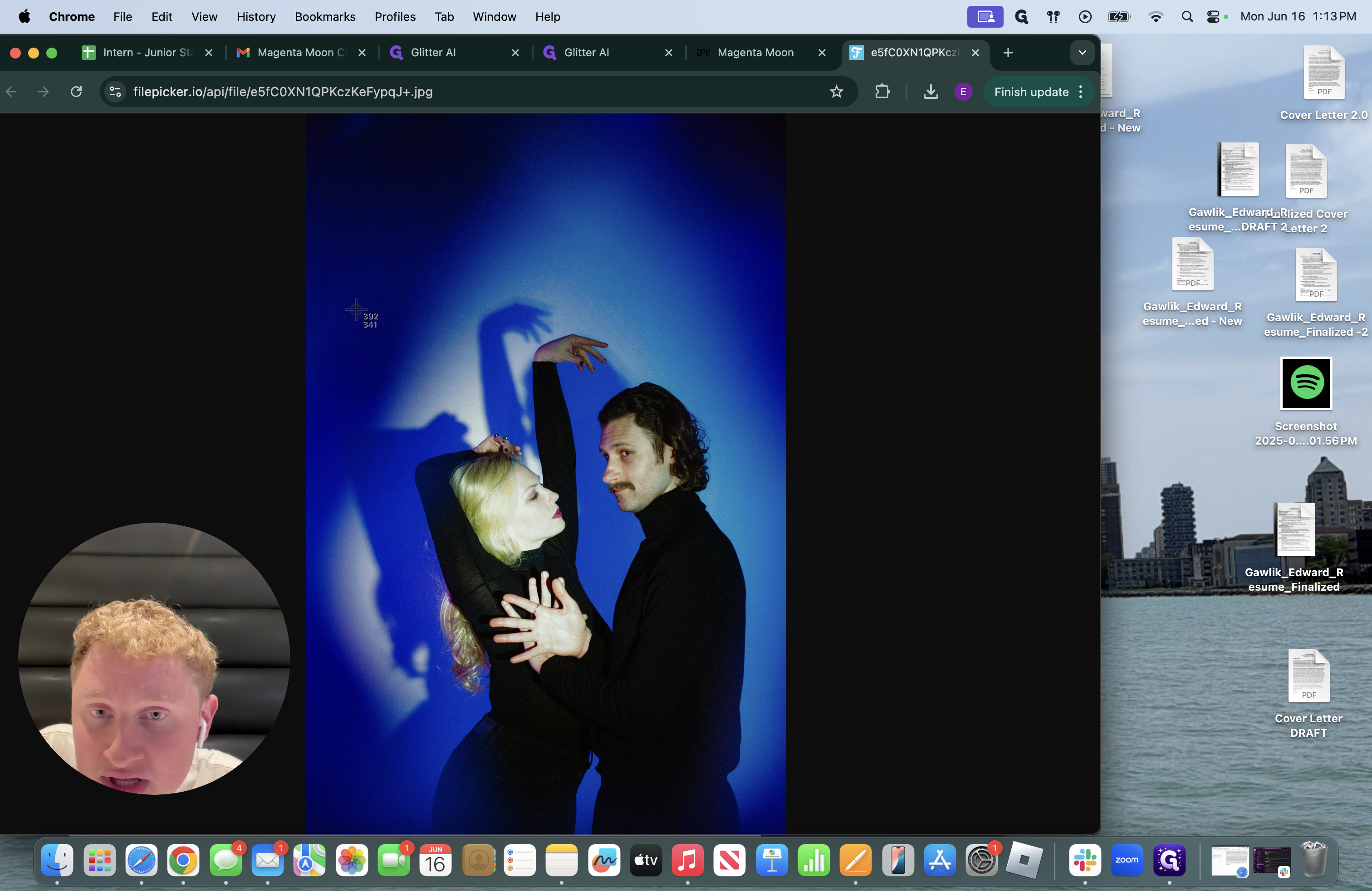 Step #6: Drag here to take make a perfect square of the image
