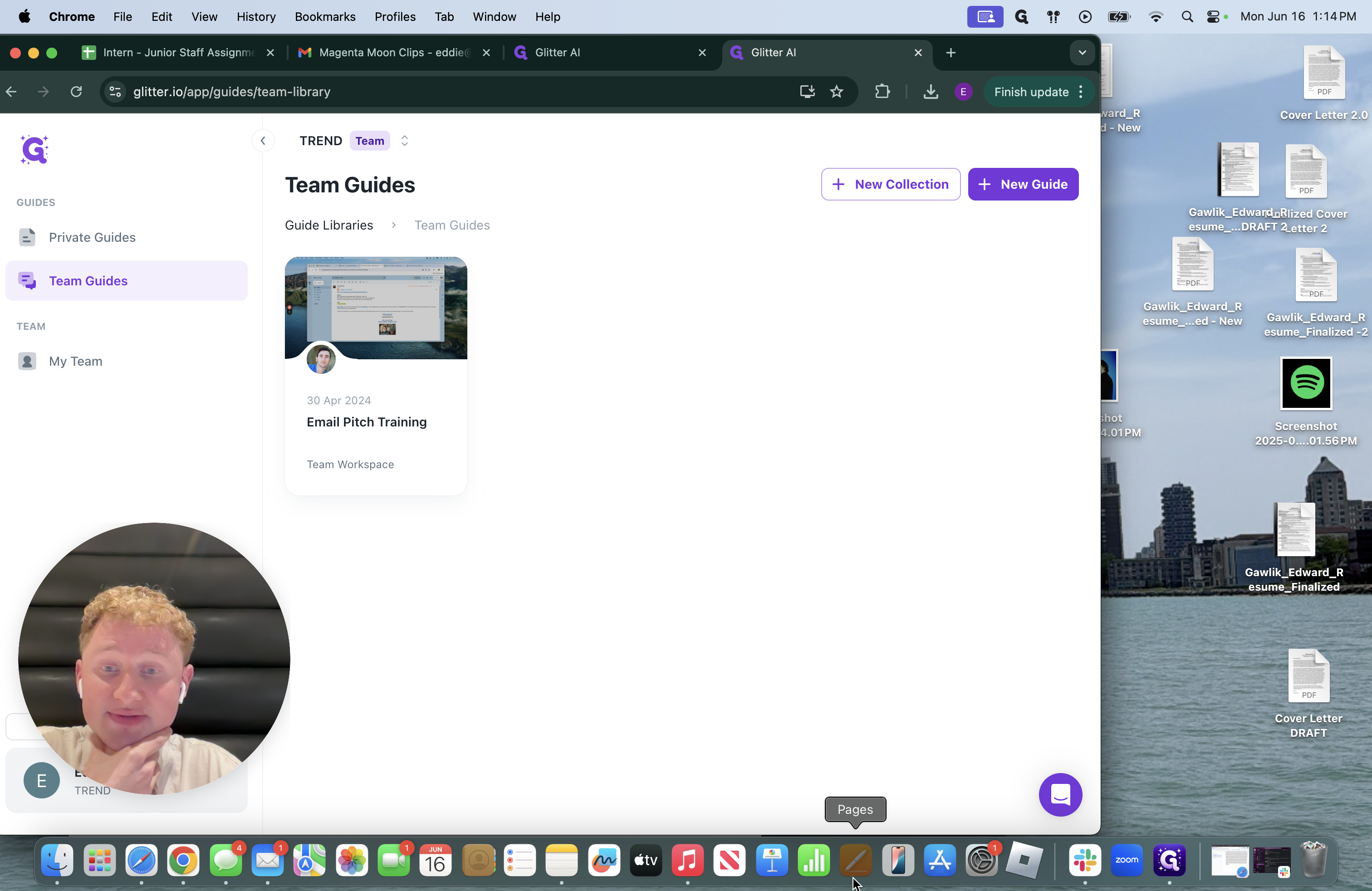 Step #7: Open your pages document 