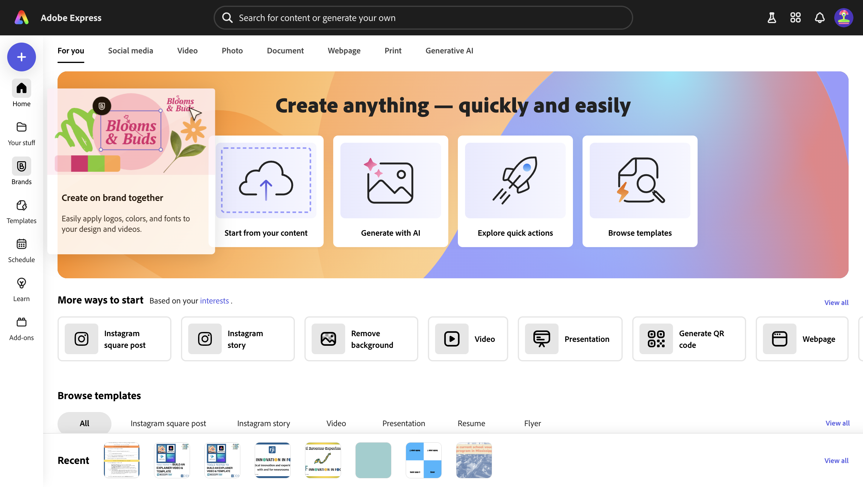 Step #2: Click on "Brands"