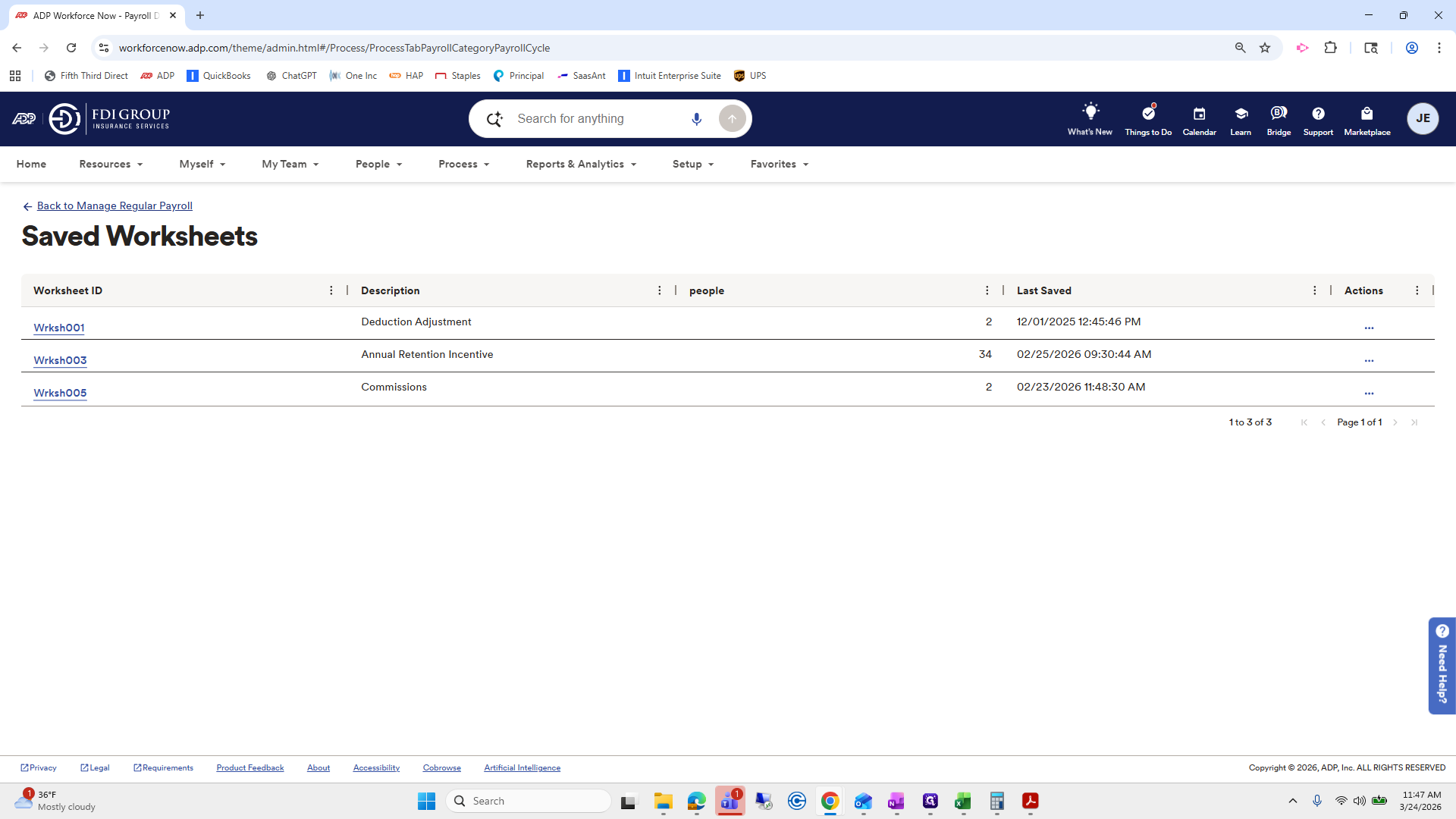 Step #94: Double-click on "← Back to Manage Regular Payroll"