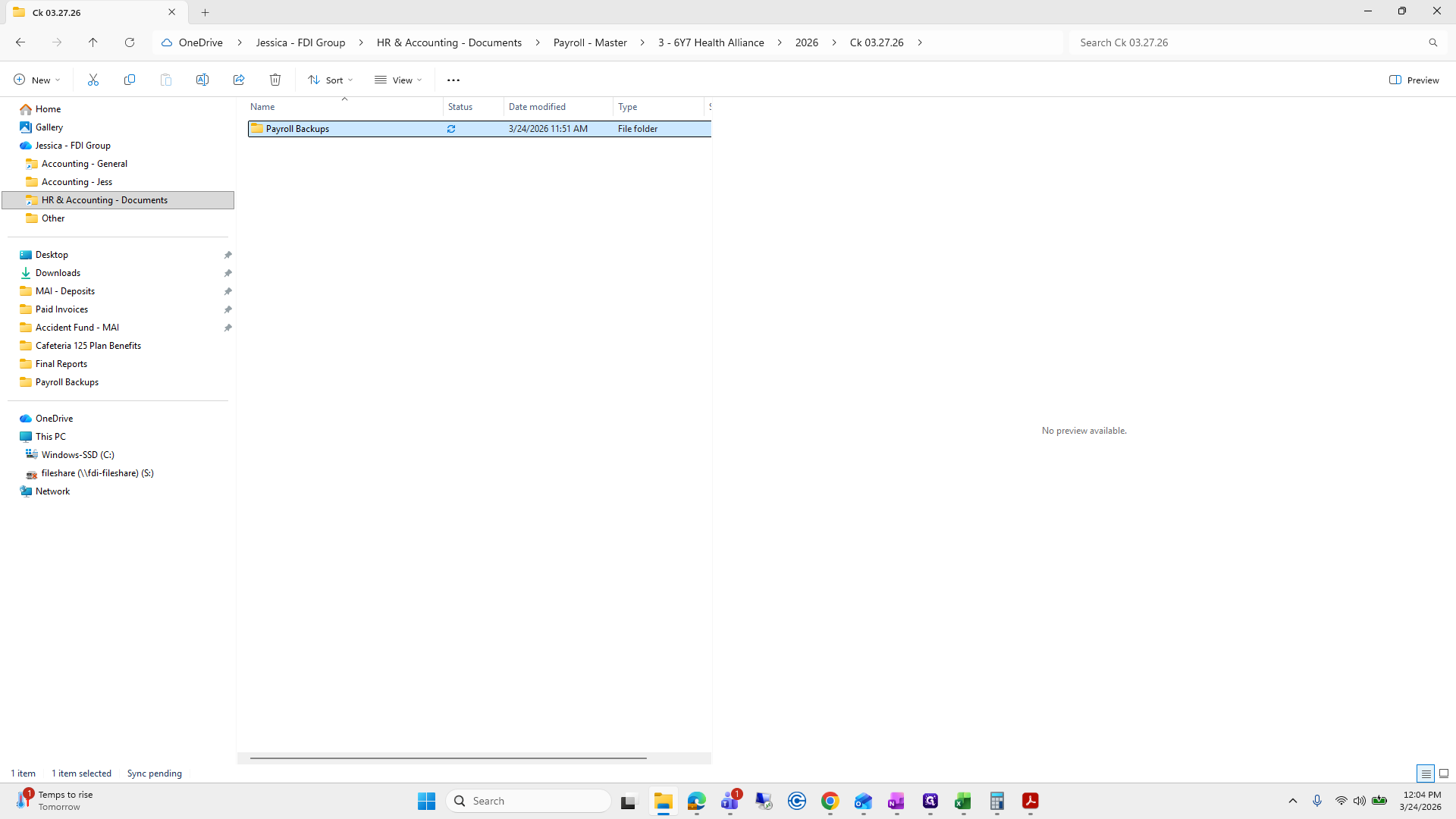 Step #224: Double-click on "Payroll"