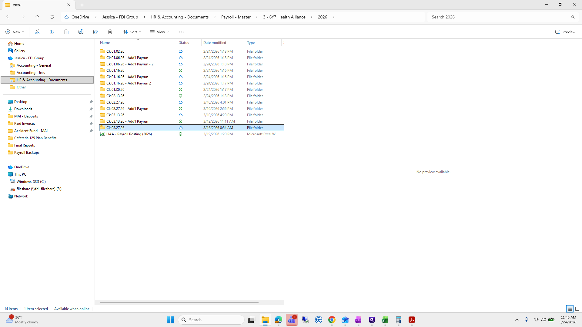 Step #70: Double-click on "Ck 03.13.26"