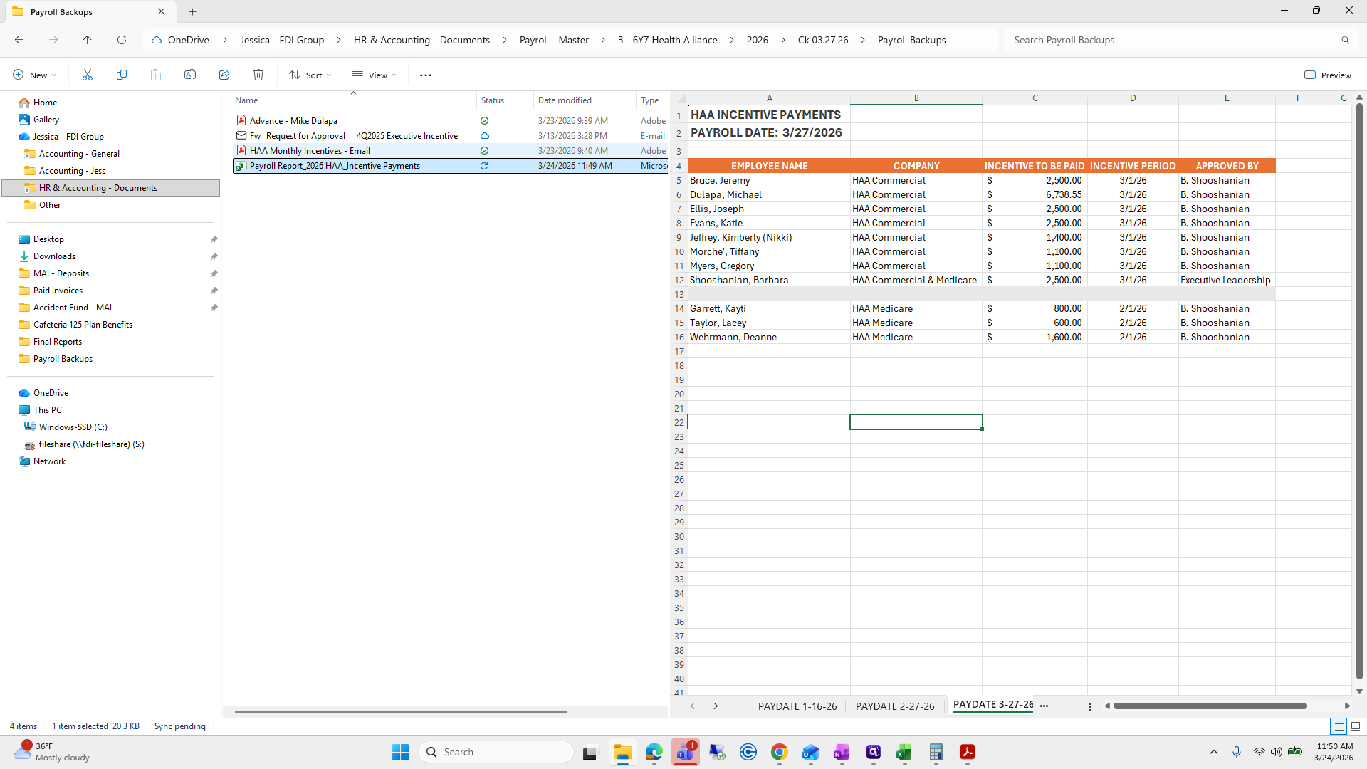 Step #164: Click on "HAA Monthly Incentives - Email"