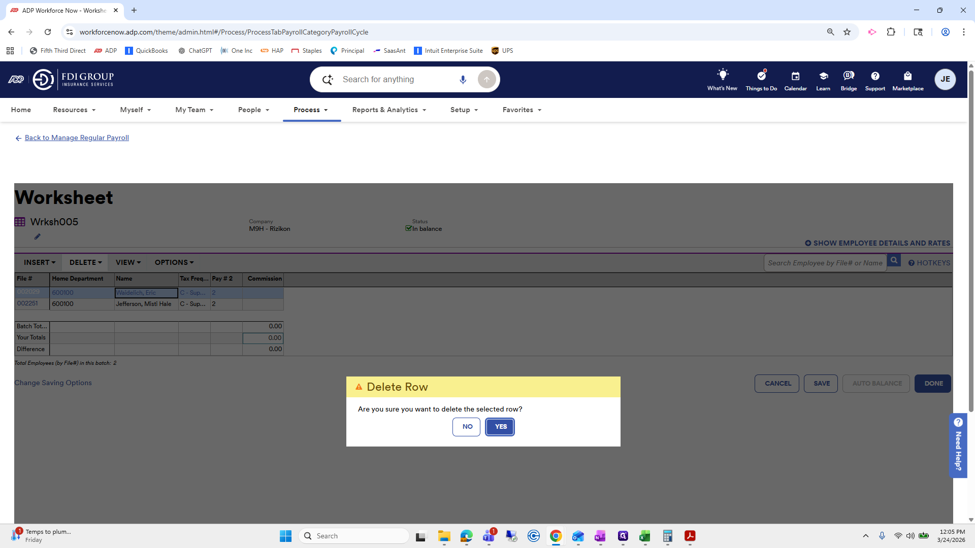 Step #276: Click on "YES"