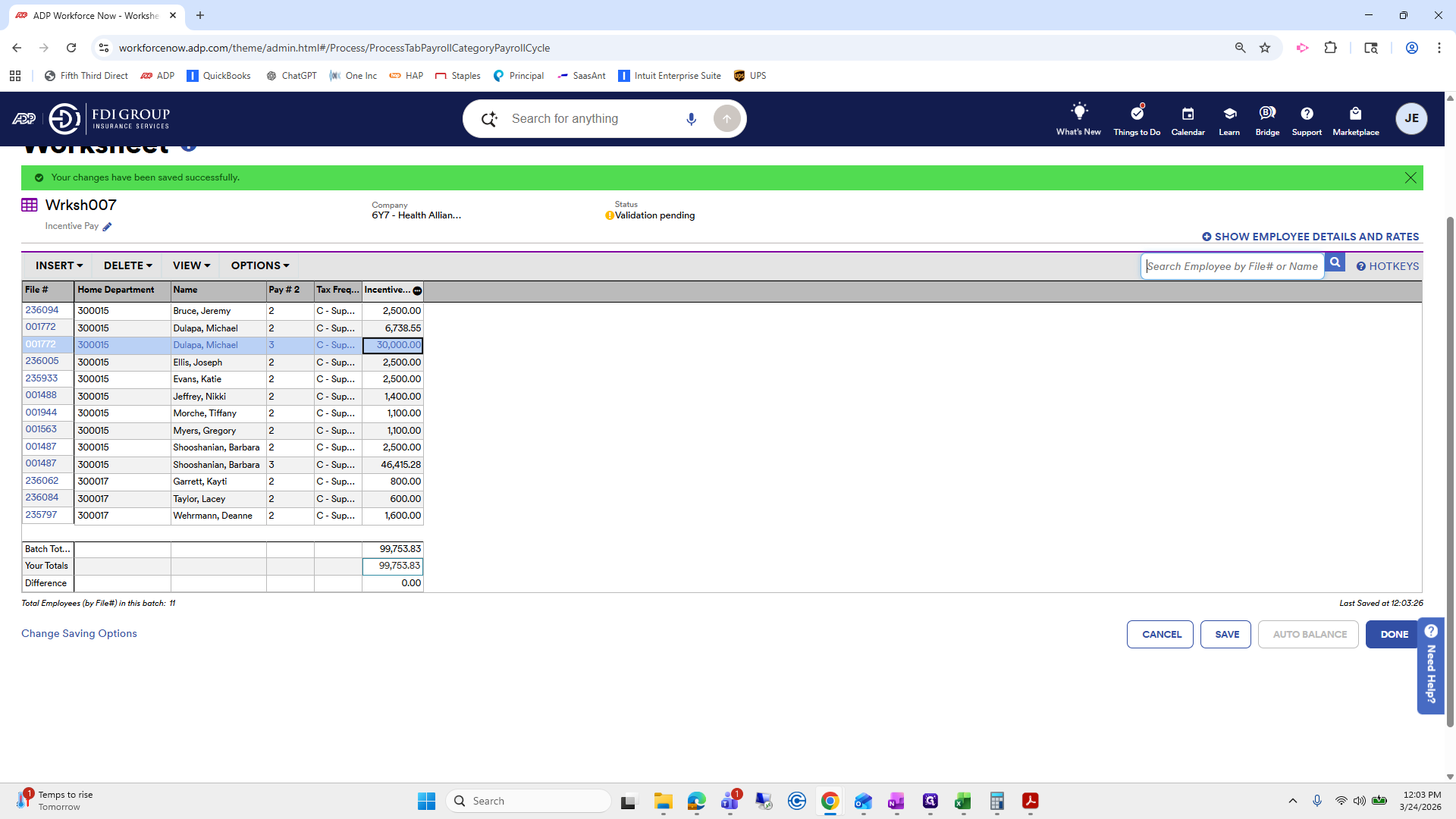 Step #216: Drag "Tax Freq ..."
