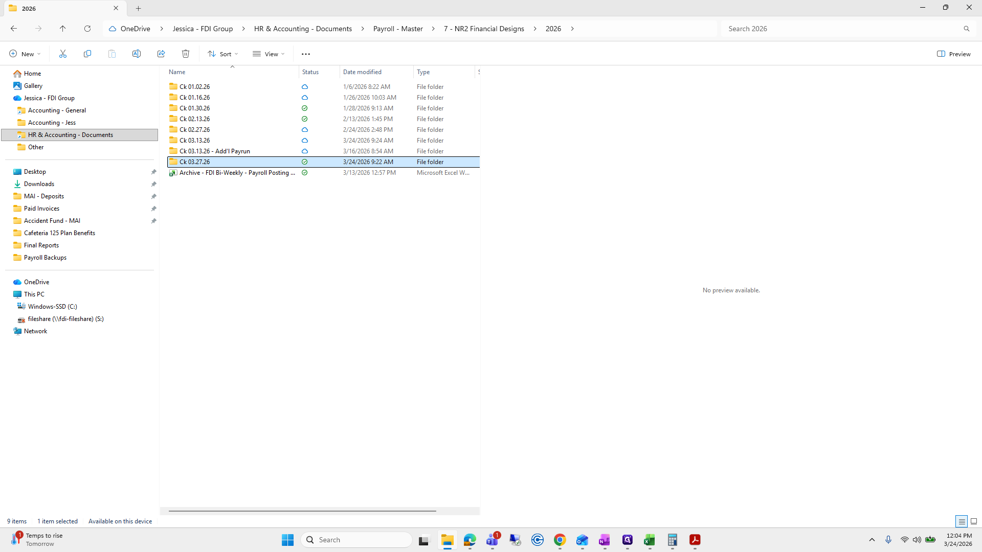 Step #228: Double-click on "Ck 03.27.26"