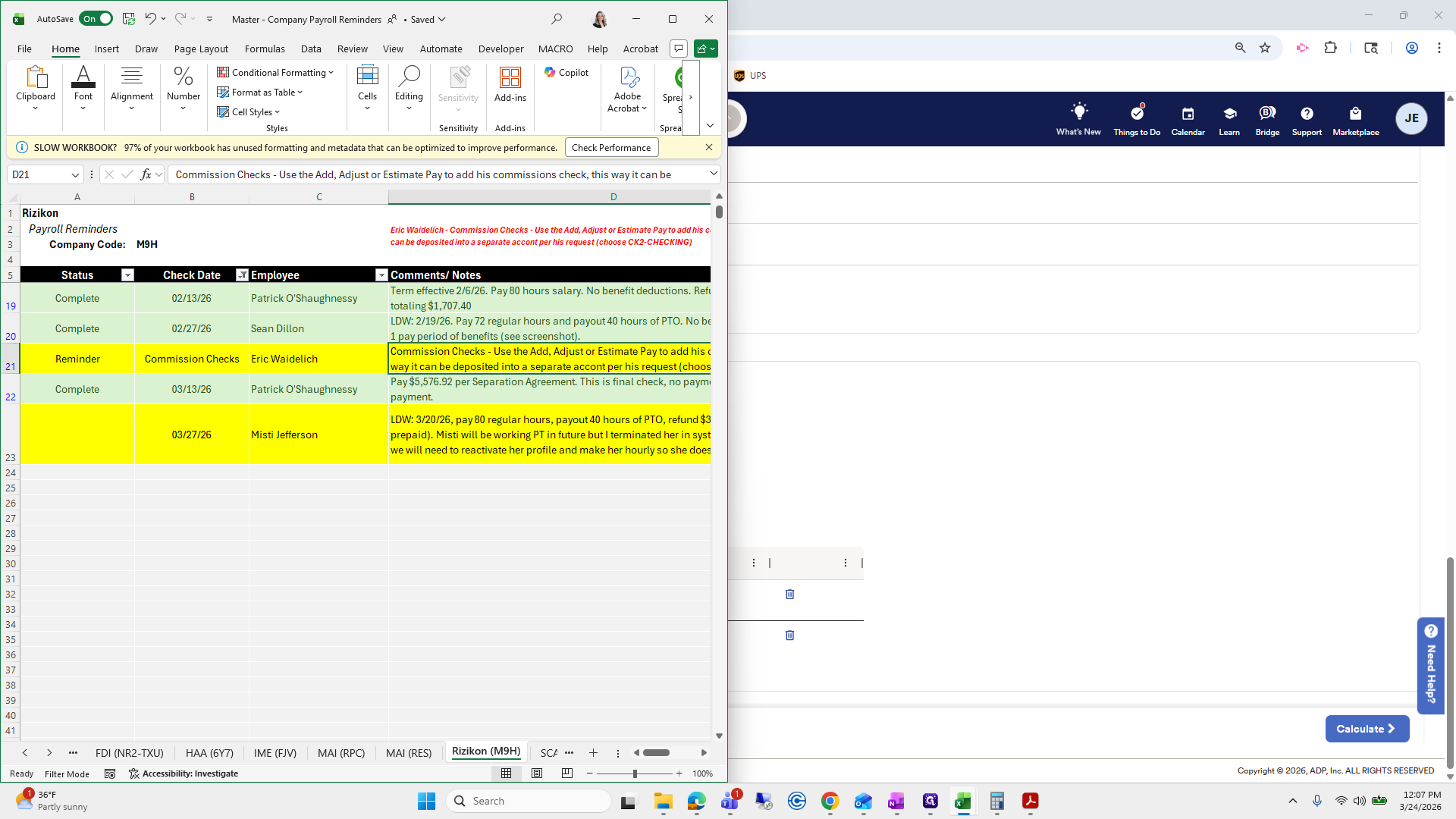 Step #324: Drag "Commission Checks - Use the Add"