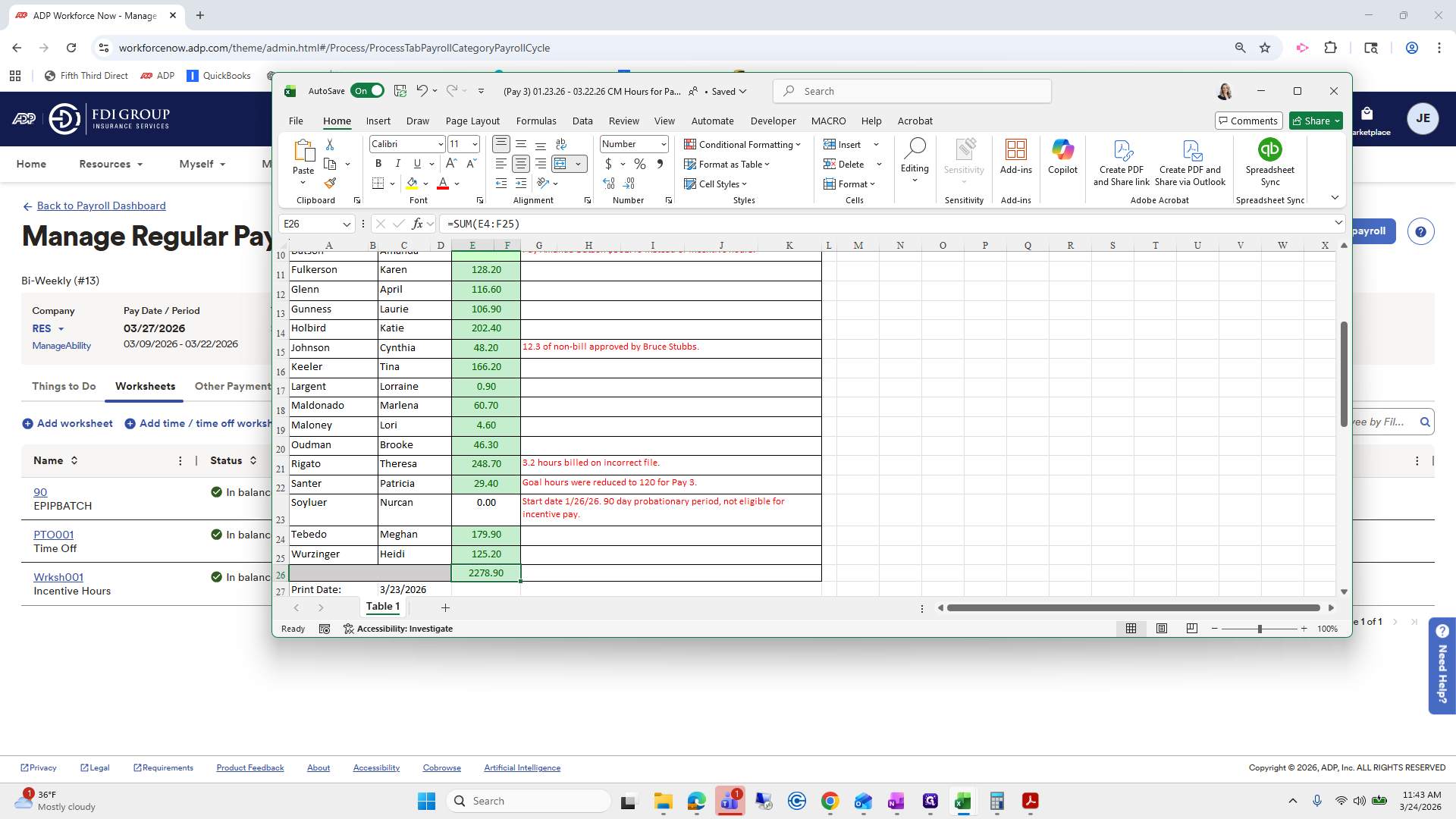 Step #5: Click on "2278.90"
