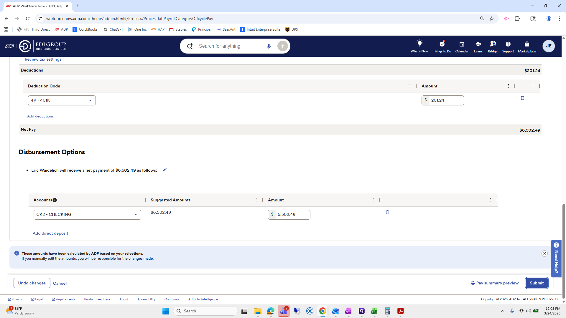 Step #352: Click on "Submit"