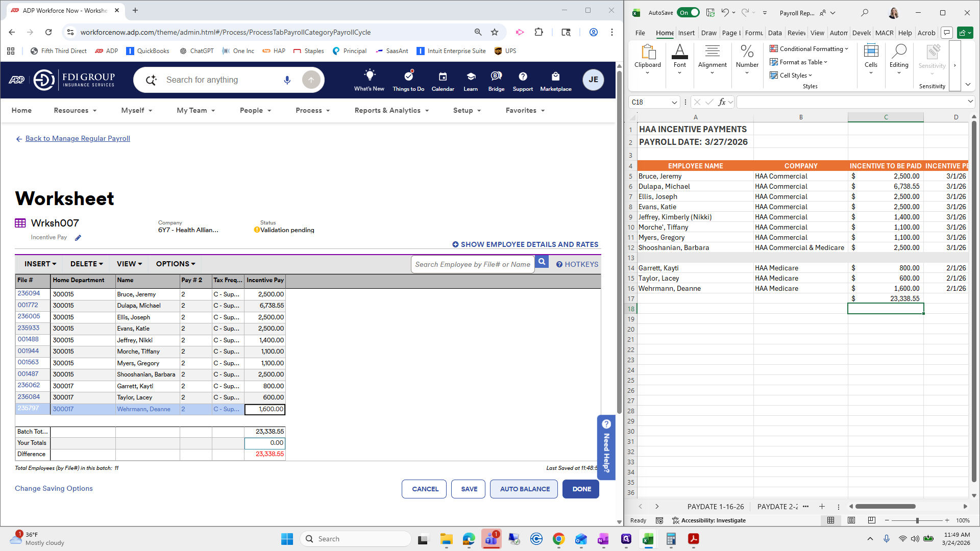 Step #161: Click on "AUTO BALANCE"