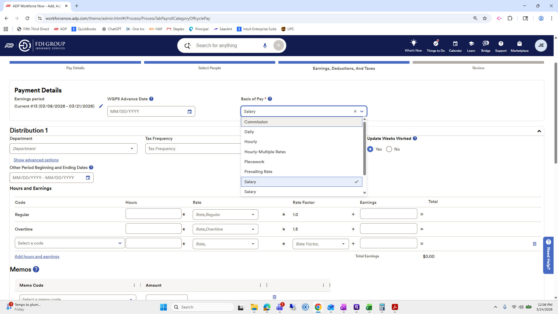 Step #296: Click on "Commission"