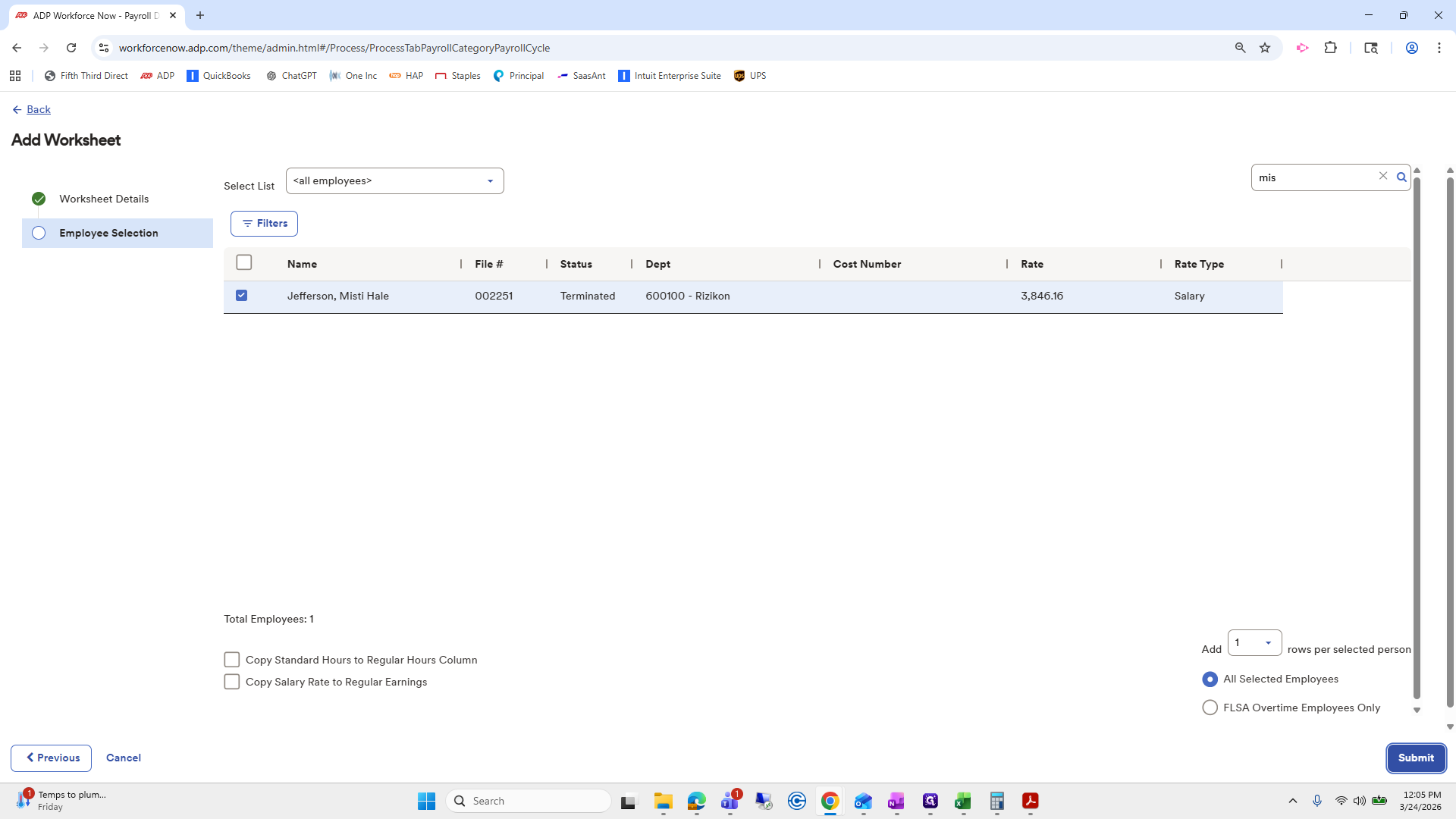 Step #263: Click on "Submit"