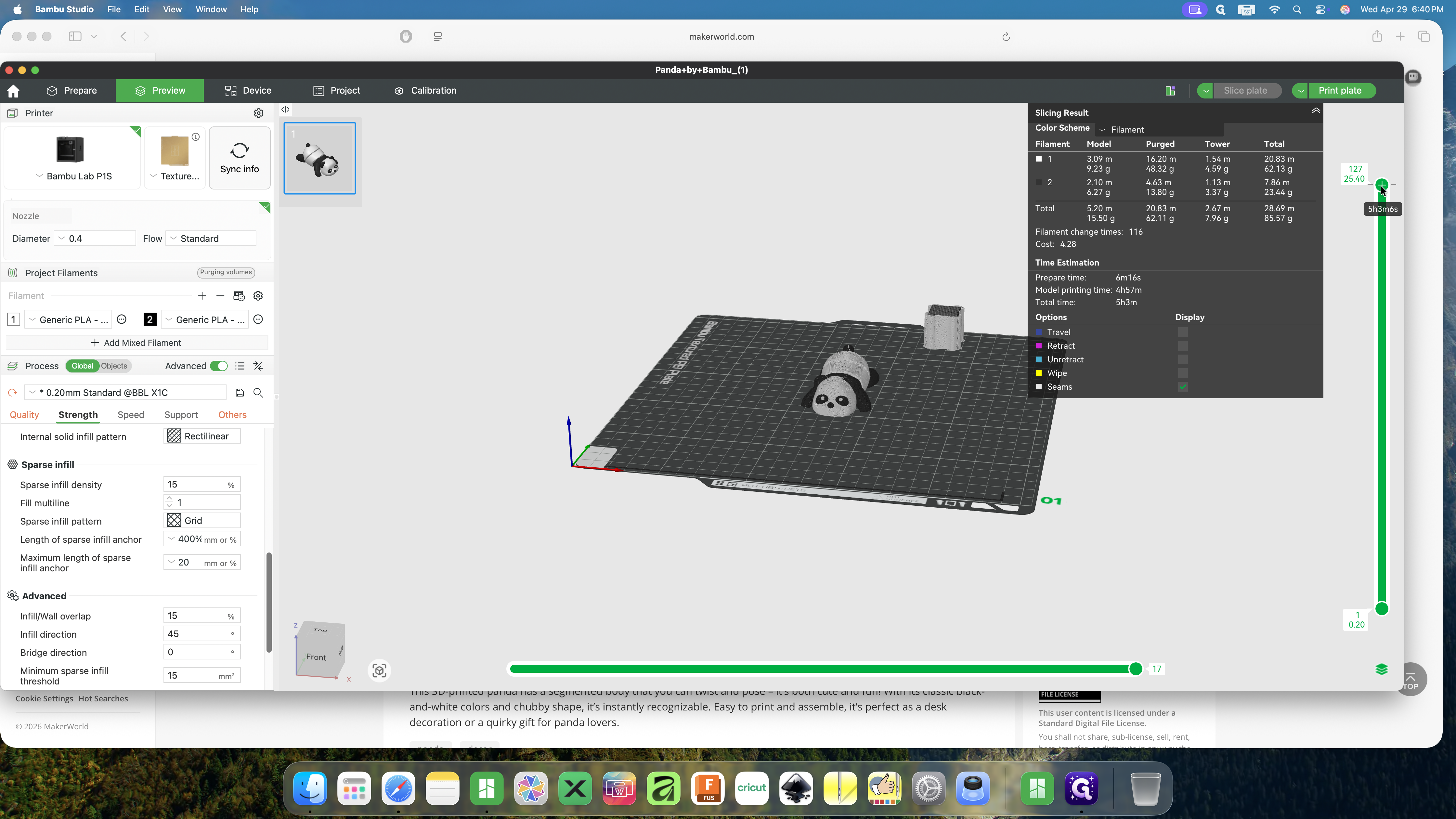Step #12: Use the vertical slider on the right side of the screen to preview specific layers of your sliced model and verify support placement.