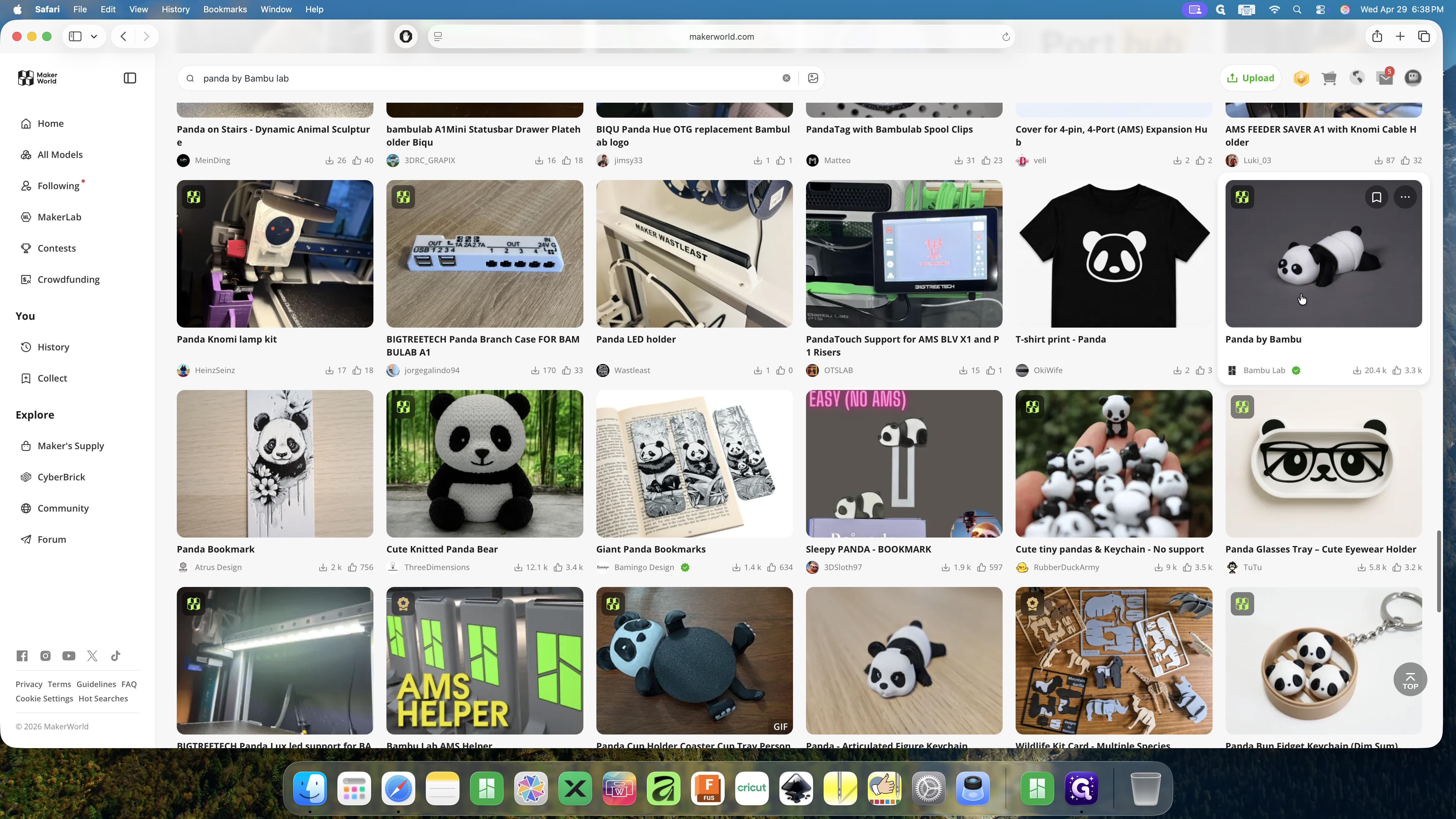 Step #2: Select the Panda by Bambu model card from the search results.