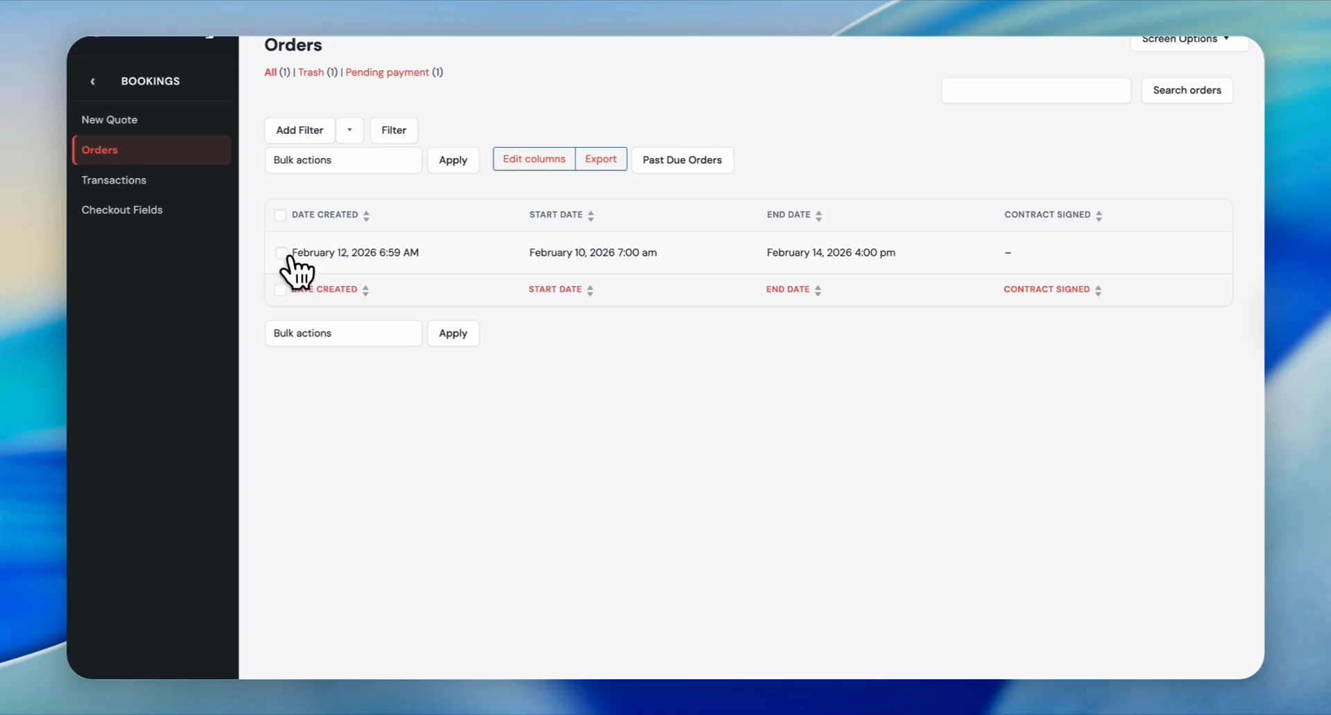 Step #3: Click on the order that you want to apply the discount to.