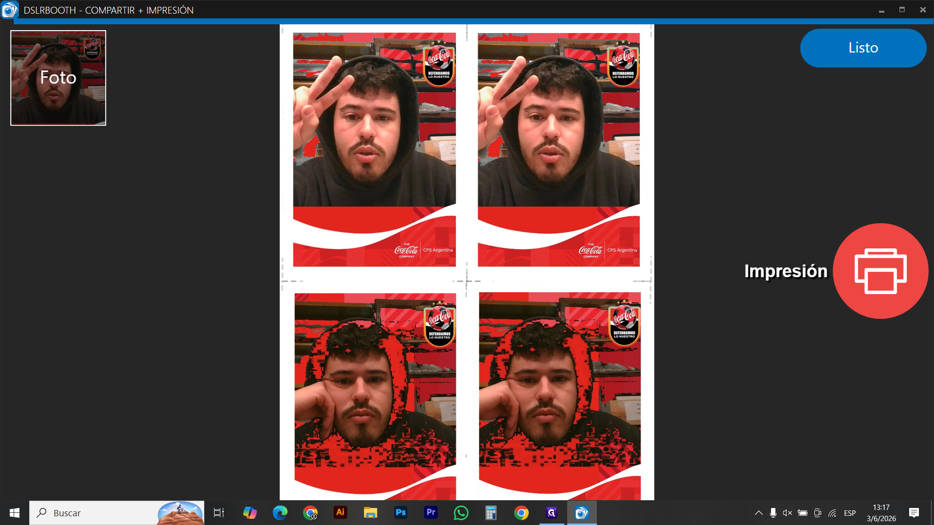 Step #18: Una vez procesadas las fotos, haz clic en Impresión para emitir el resultado impreso.